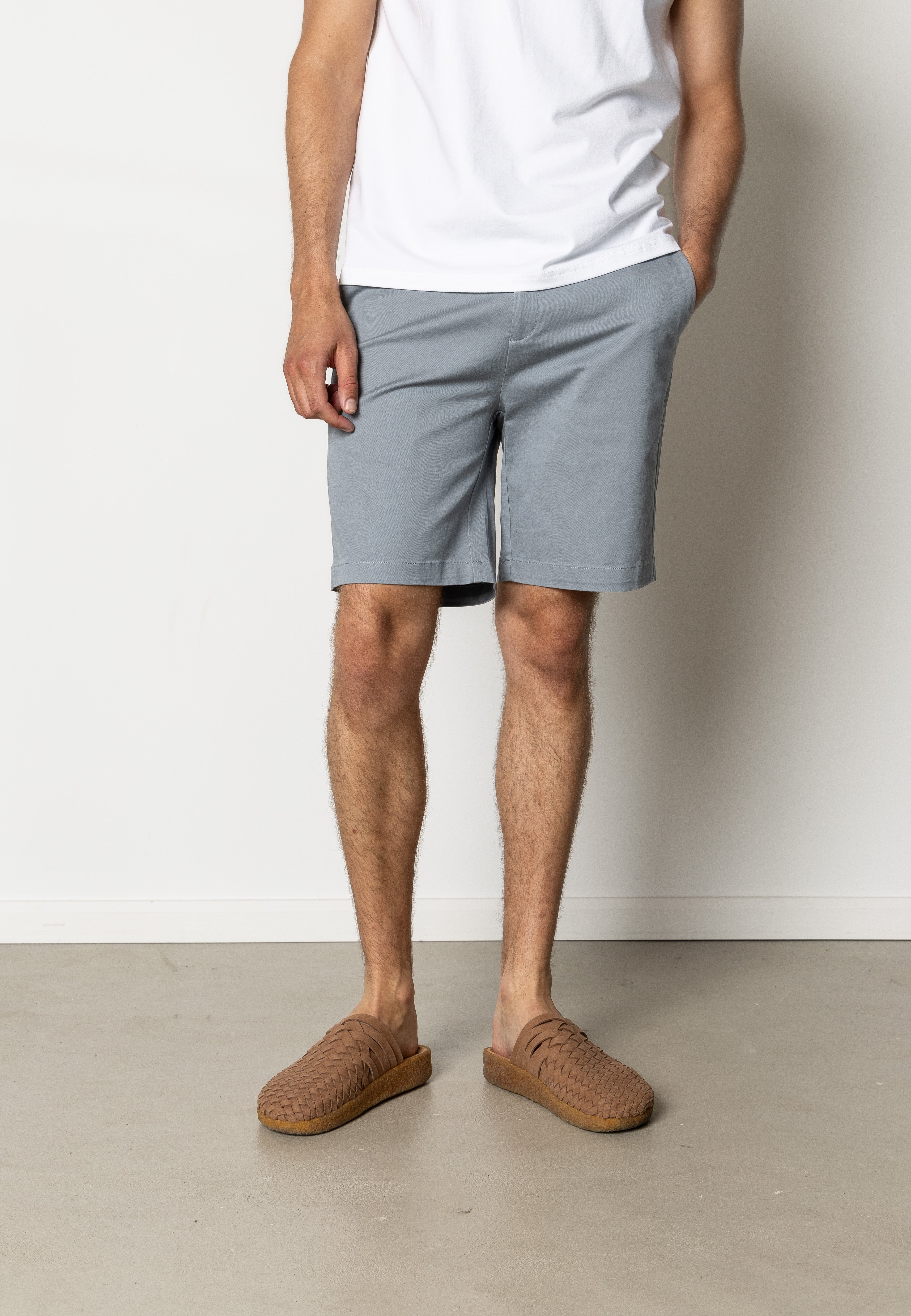 clean-cut-copenhagen-milano-chino-shorts-dusty-blue-stretch image 1