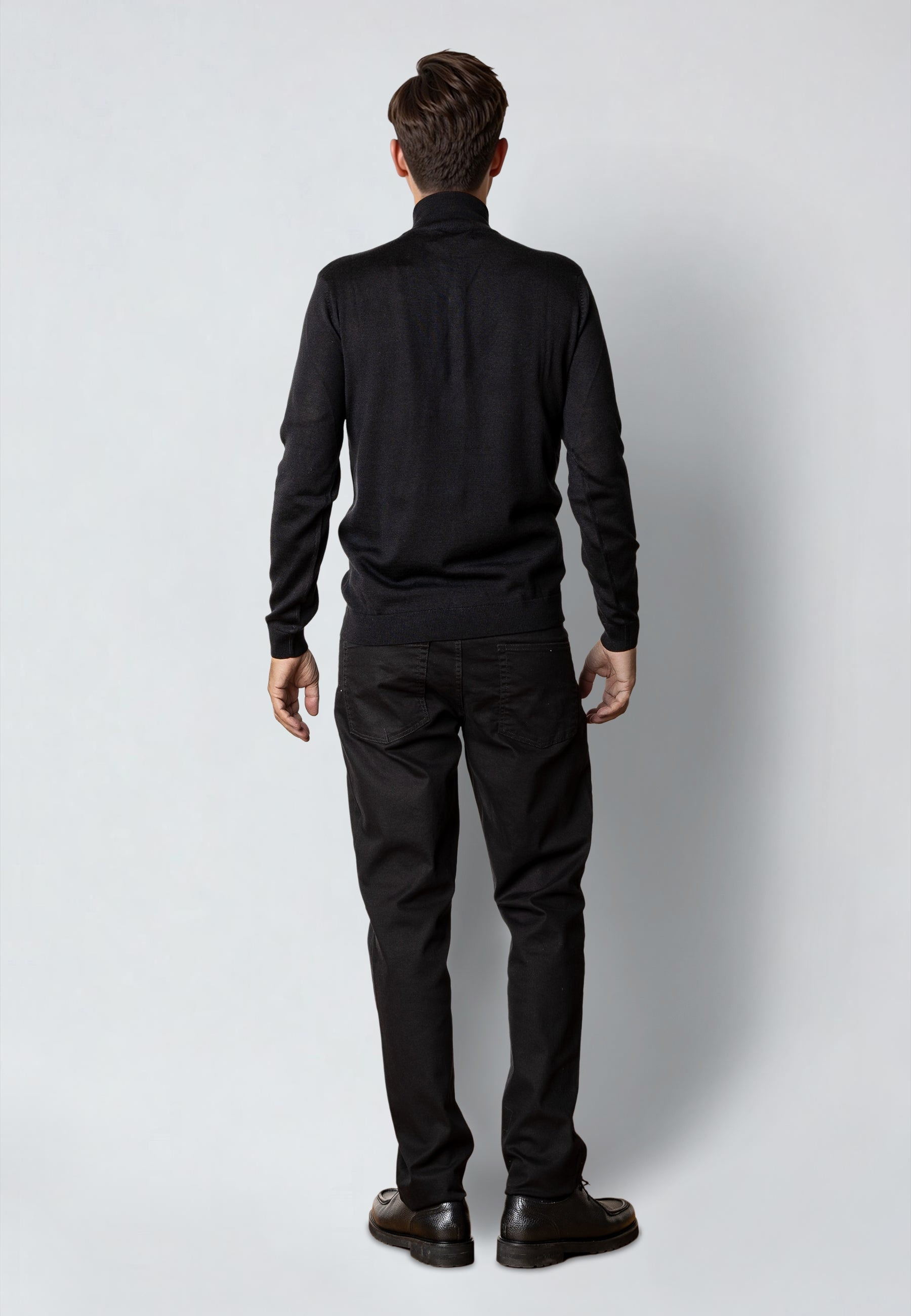 clean-cut-copenhagen-merino-1-2-zip-strickpullover-schwarz-herren image 4