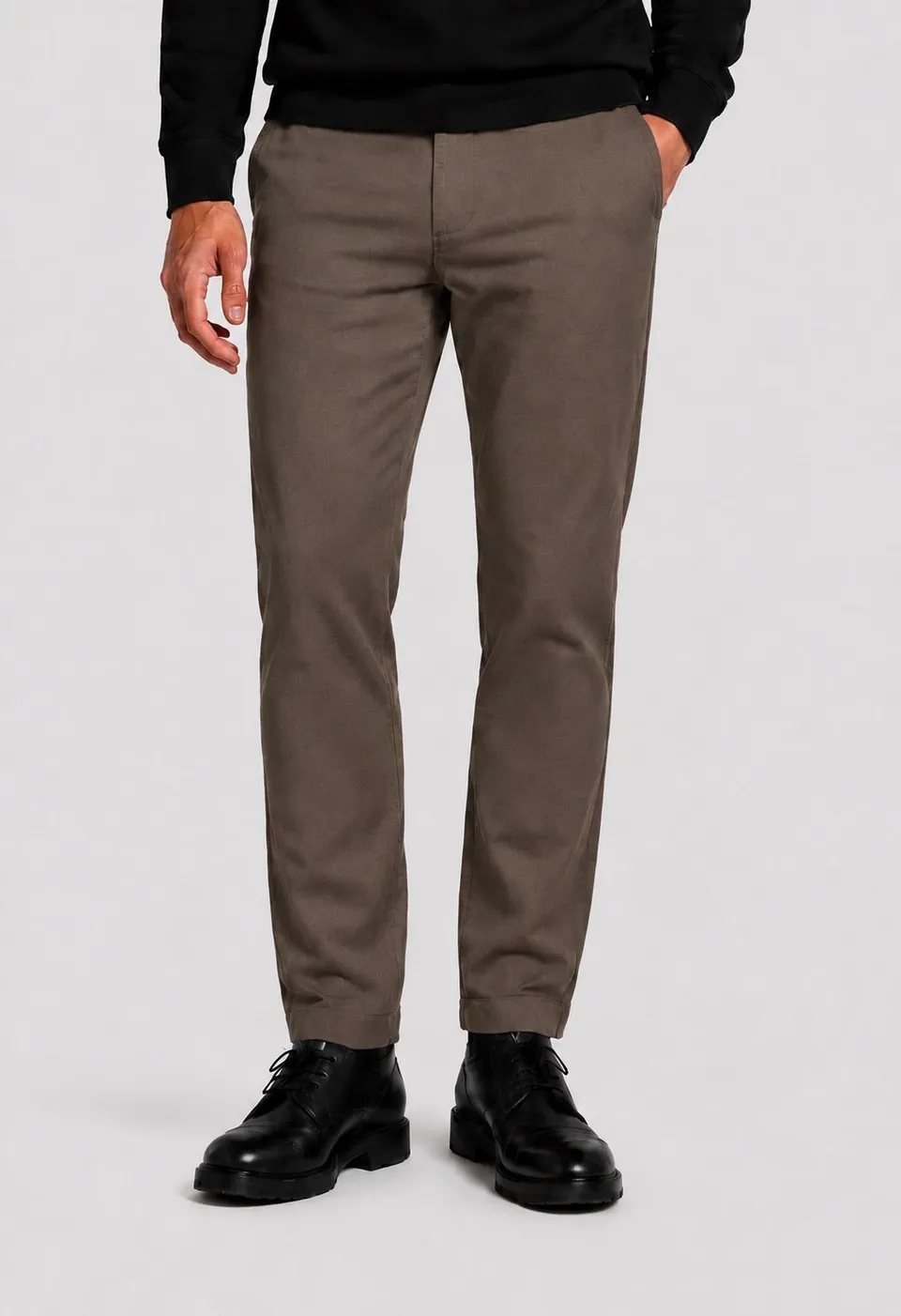 clean-cut-copenhagen-brendon-jersey-pants-hose-dark-khaki-stretch image 1
