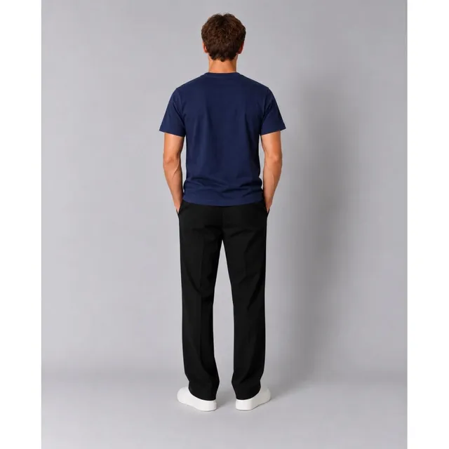 clean-cut-copenhagen-x-t-shirt-navy-bio-baumwolle-logo image 1