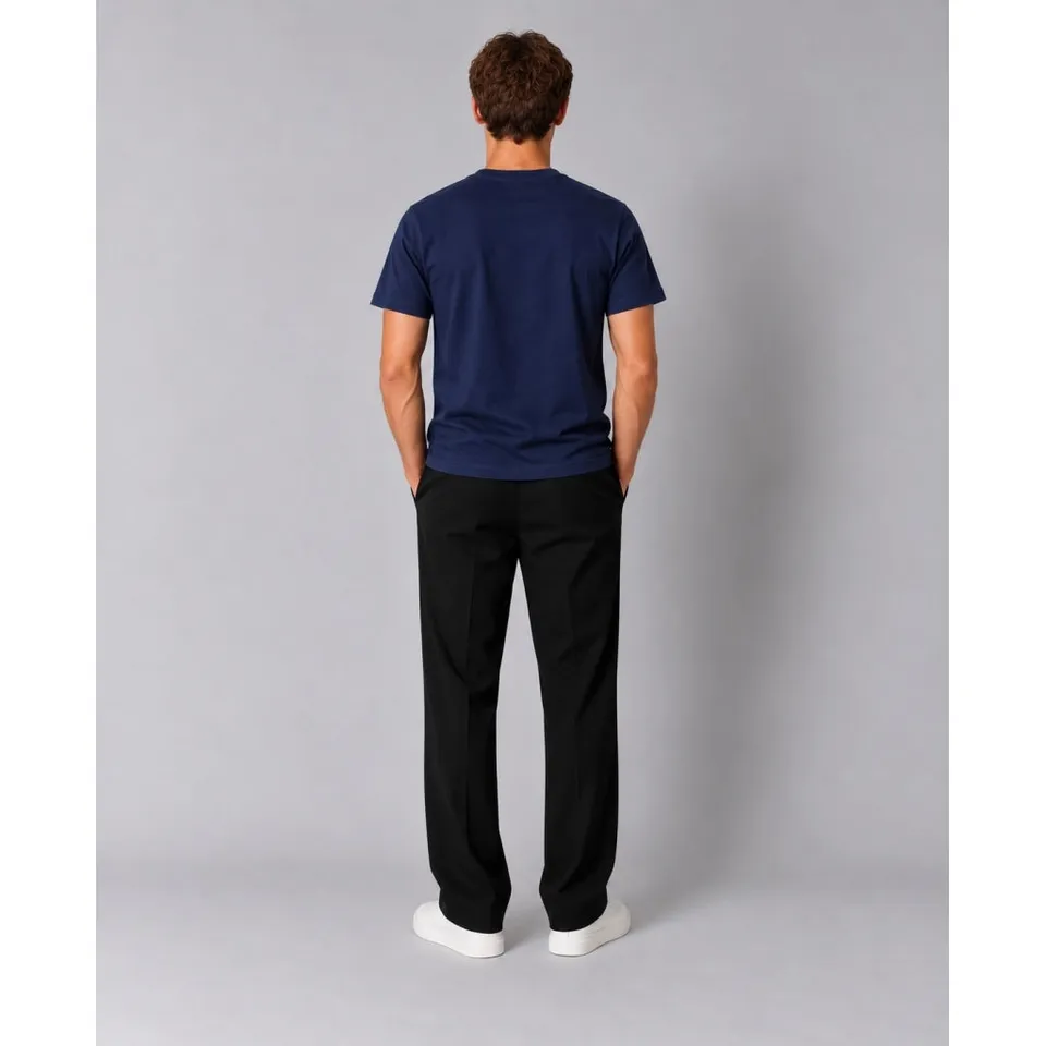 clean-cut-copenhagen-x-t-shirt-navy-bio-baumwolle-logo image 1