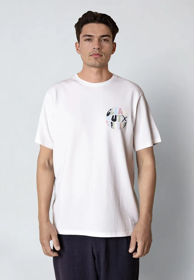 clean-cut-copenhagen-circle-logo-t-shirt-wei-baumwolle image 1