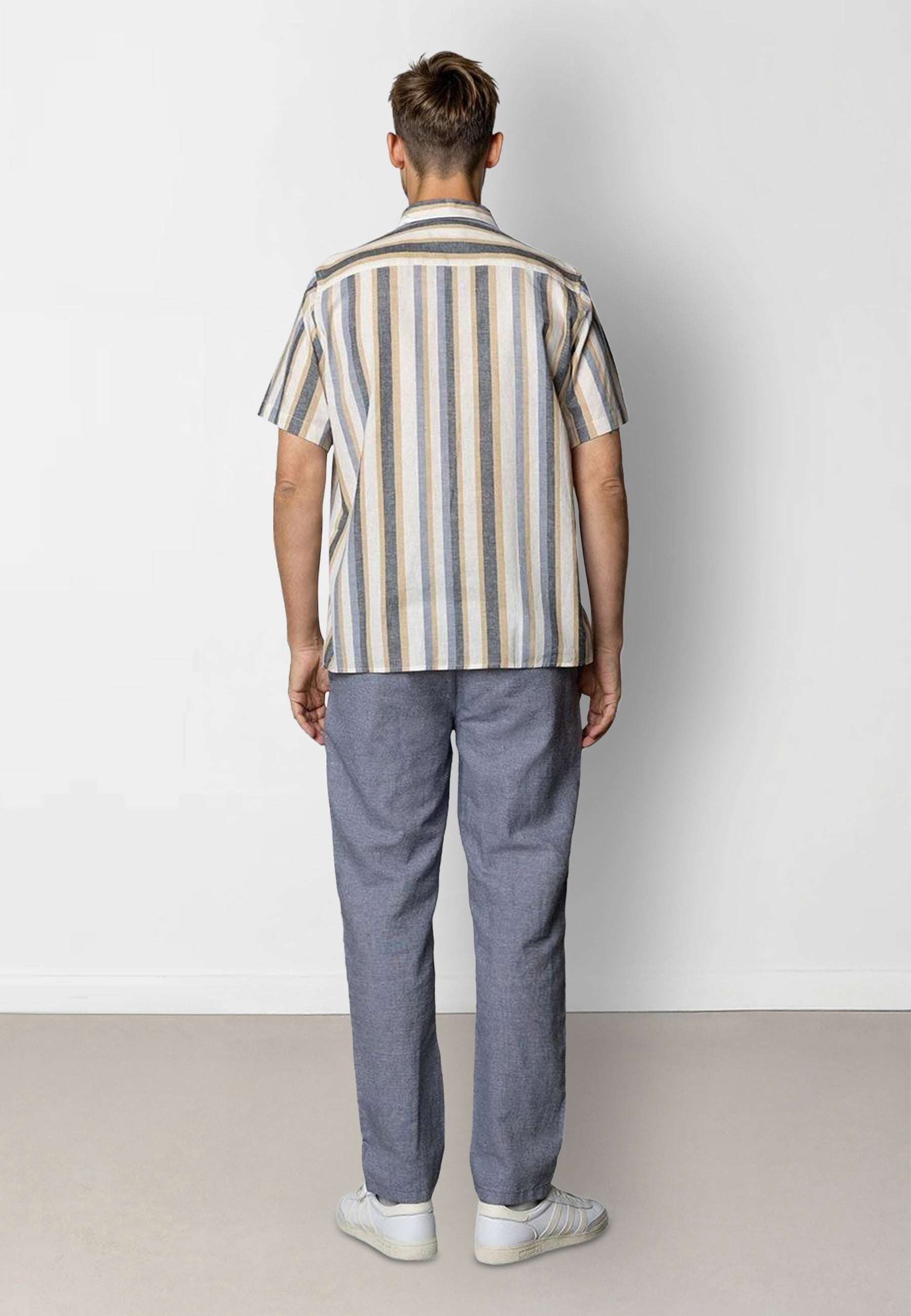 clean-cut-copenhagen-eli-s-s-shirt-hemd-ecru-blau-streifen image 4