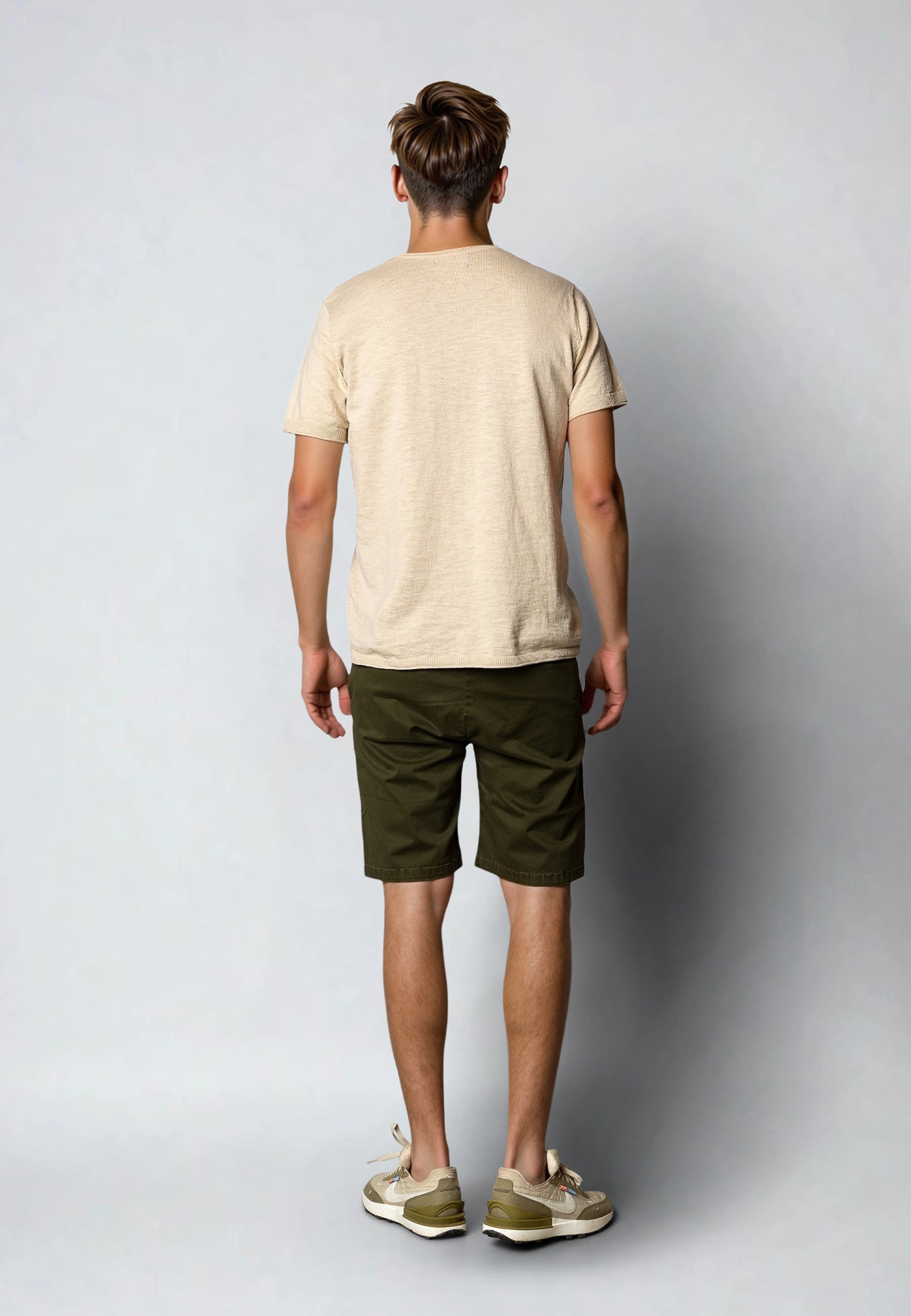 clean-cut-copenhagen-milano-twill-chino-shorts-herren-army image 4