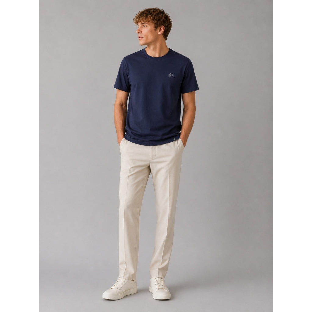 clean-cut-copenhagen-hygge-t-shirt-navy-bio-baumwolle image 2