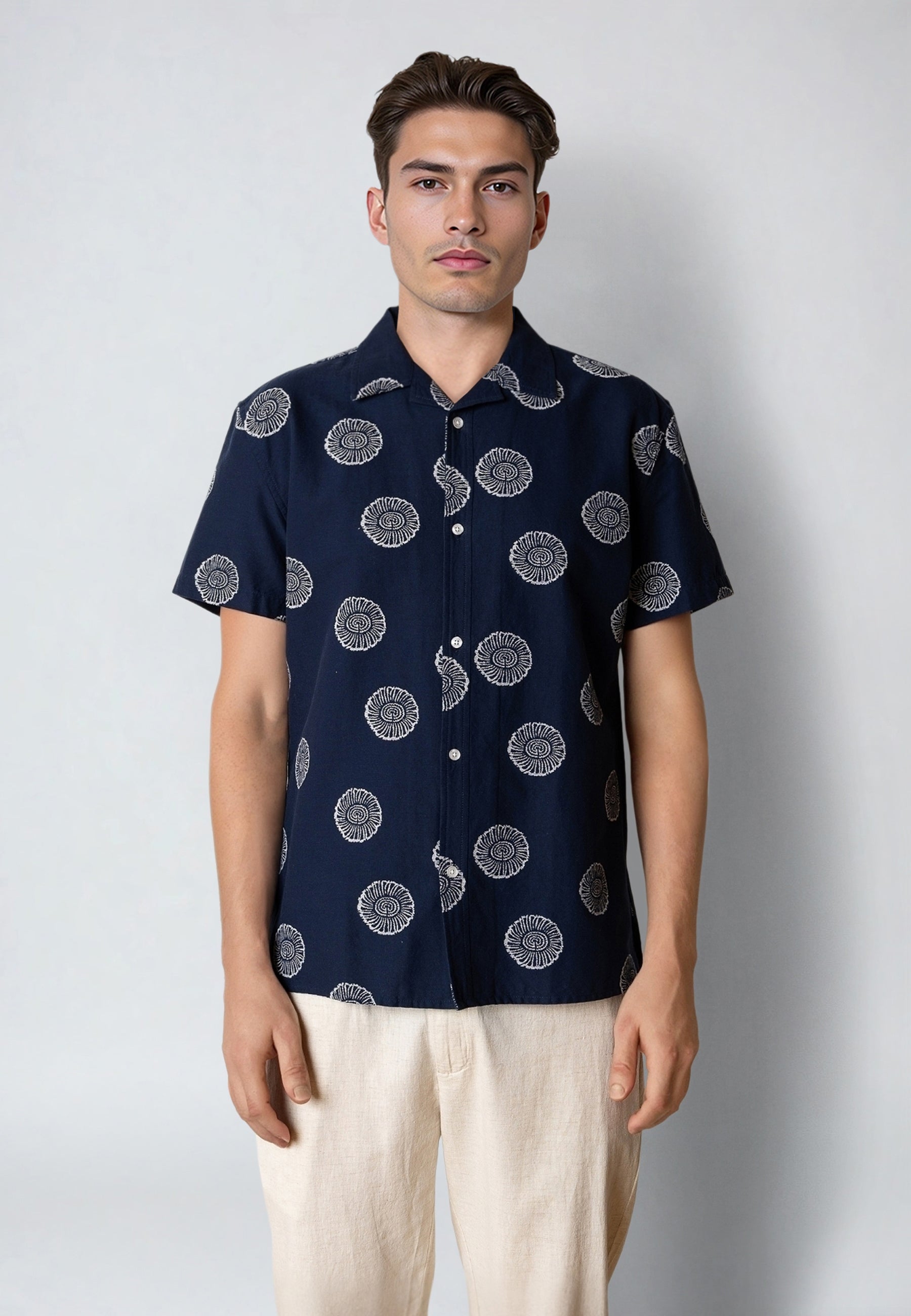 clean-cut-copenhagen-miller-bowling-hemd-navy-stickerei image 2