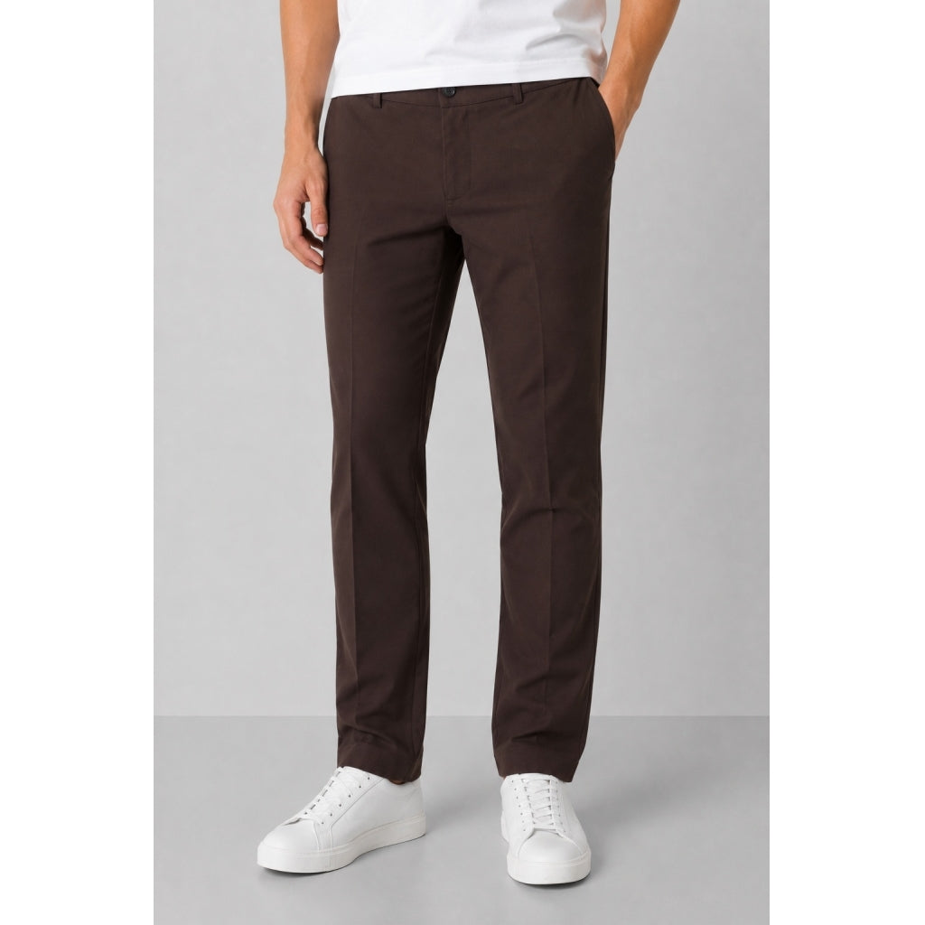 clean-cut-copenhagen-barcelona-flannel-pant-hose-dunkelbraun-relaxed-fit image 1