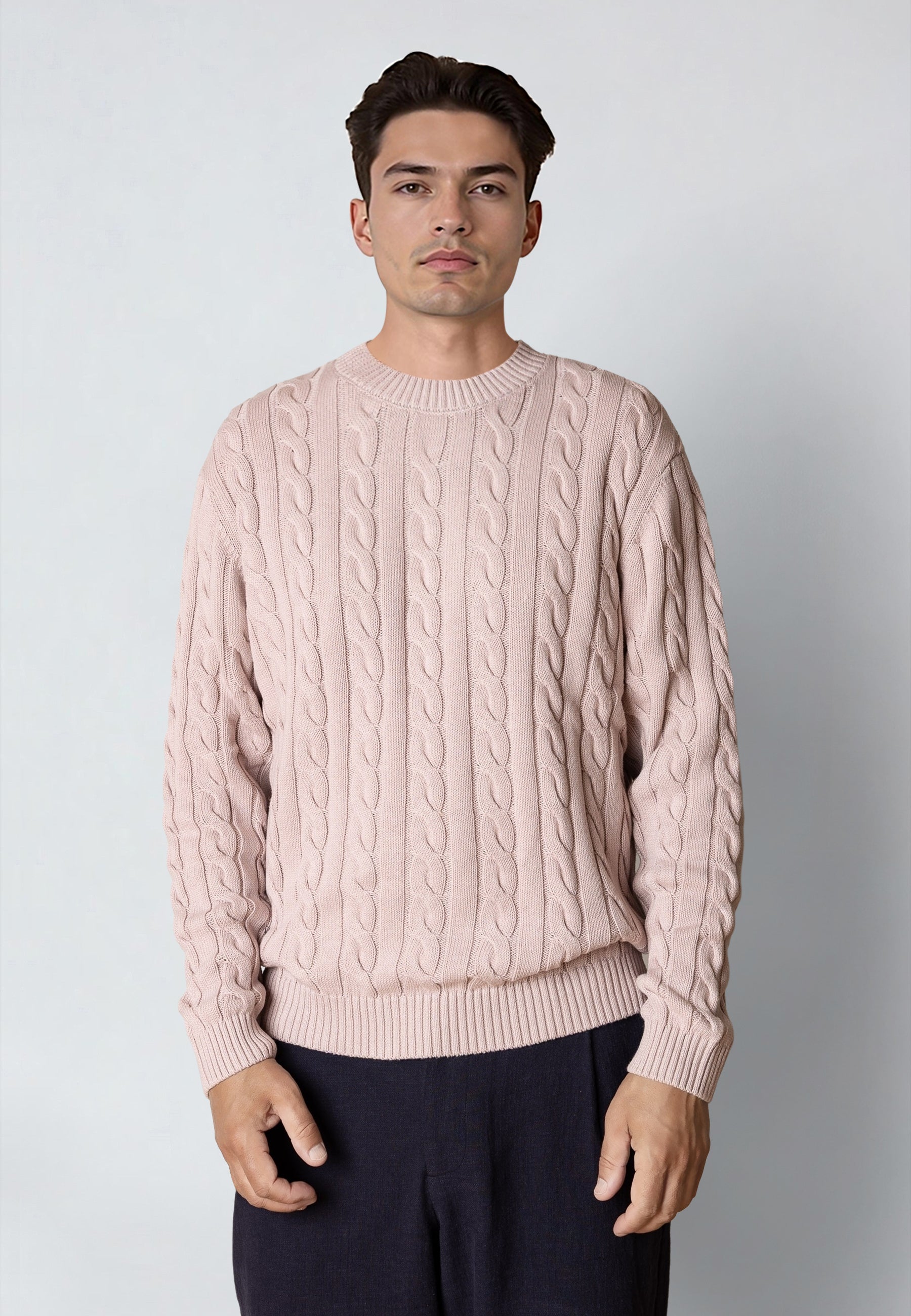 clean-cut-copenhagen-august-cable-jumper-violet-ice-bio image 2