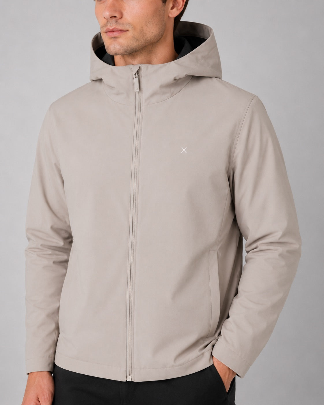 clean-cut-copenhagen-noah-jacke-brindle-beige-wasserdicht image 2