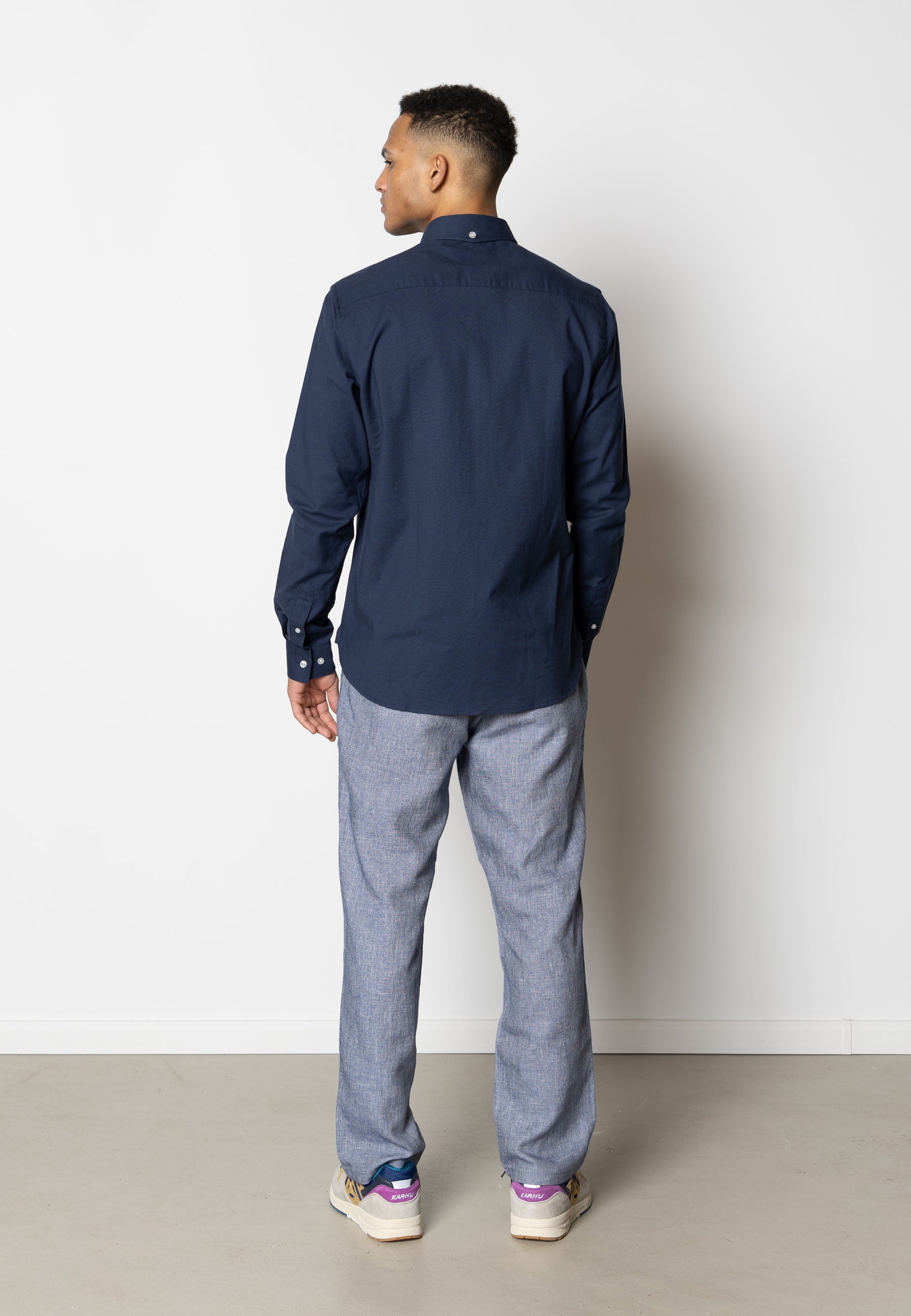 clean-cut-copenhagen-oxford-stretch-shirt-hemd-navy-baumwolle image 5