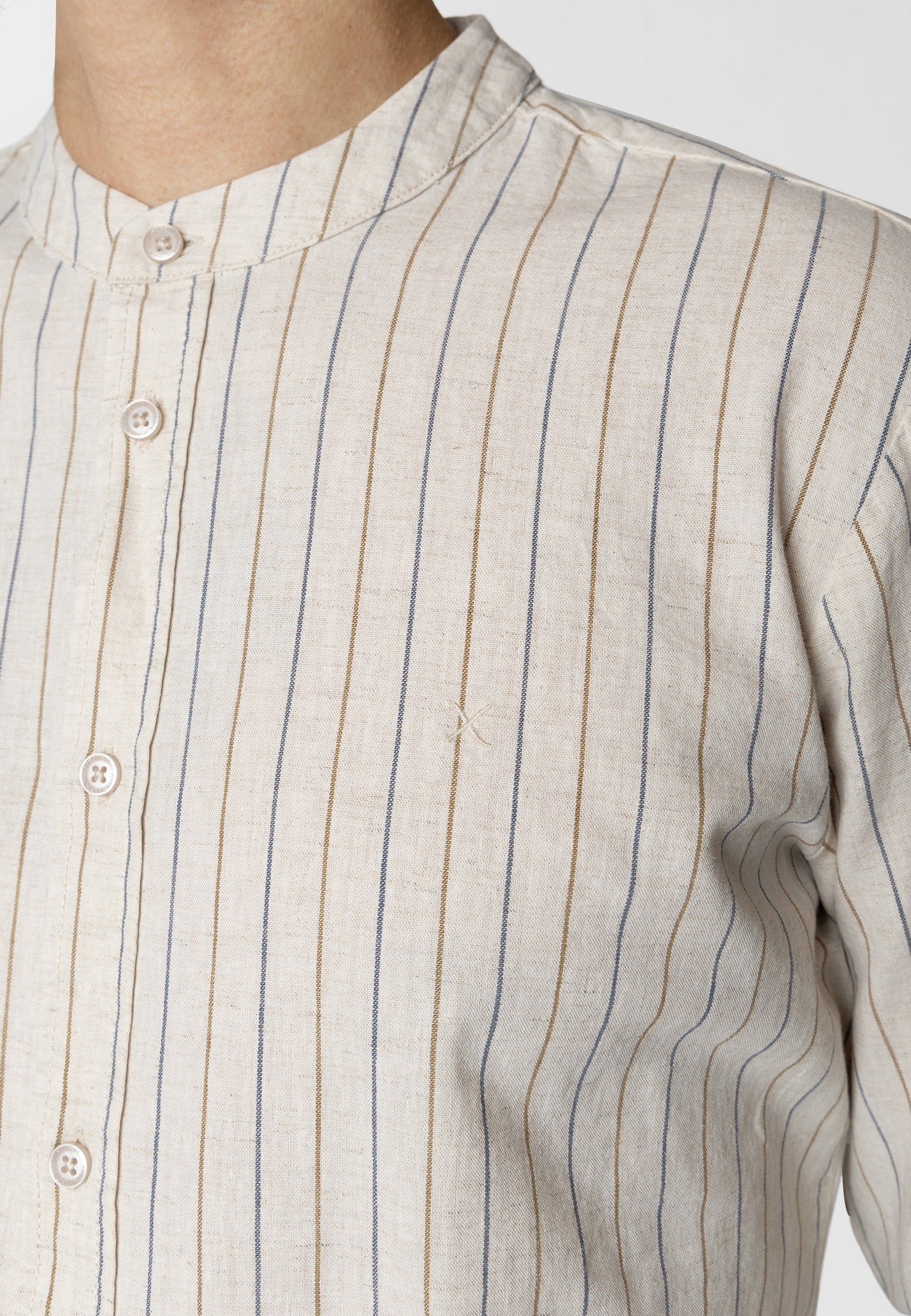 clean-cut-copenhagen-ran-leinenhemd-hellbeige-gestreift image 2