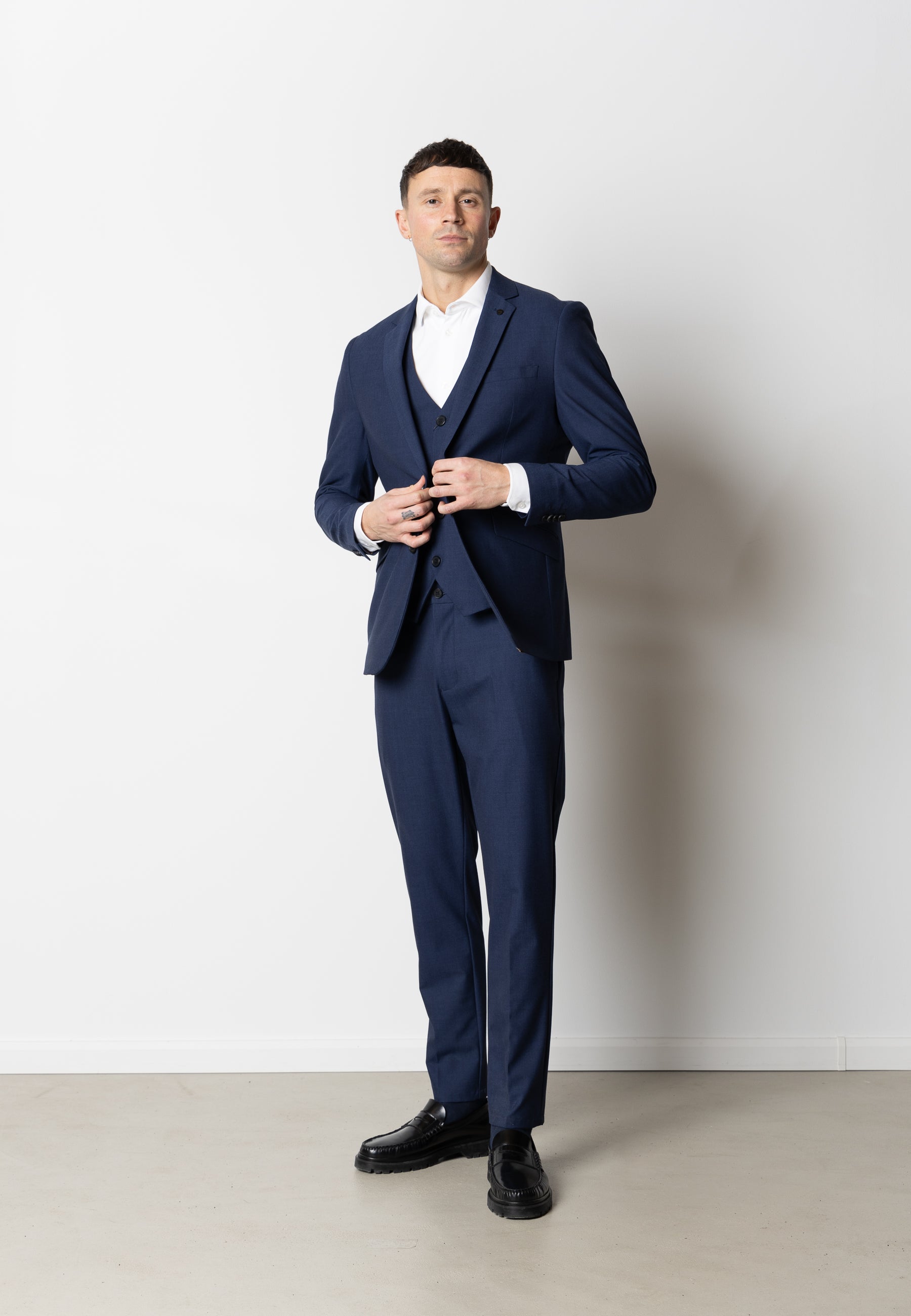 clean-cut-copenhagen-louis-xo-blazer-mid-blue-wolle image 7