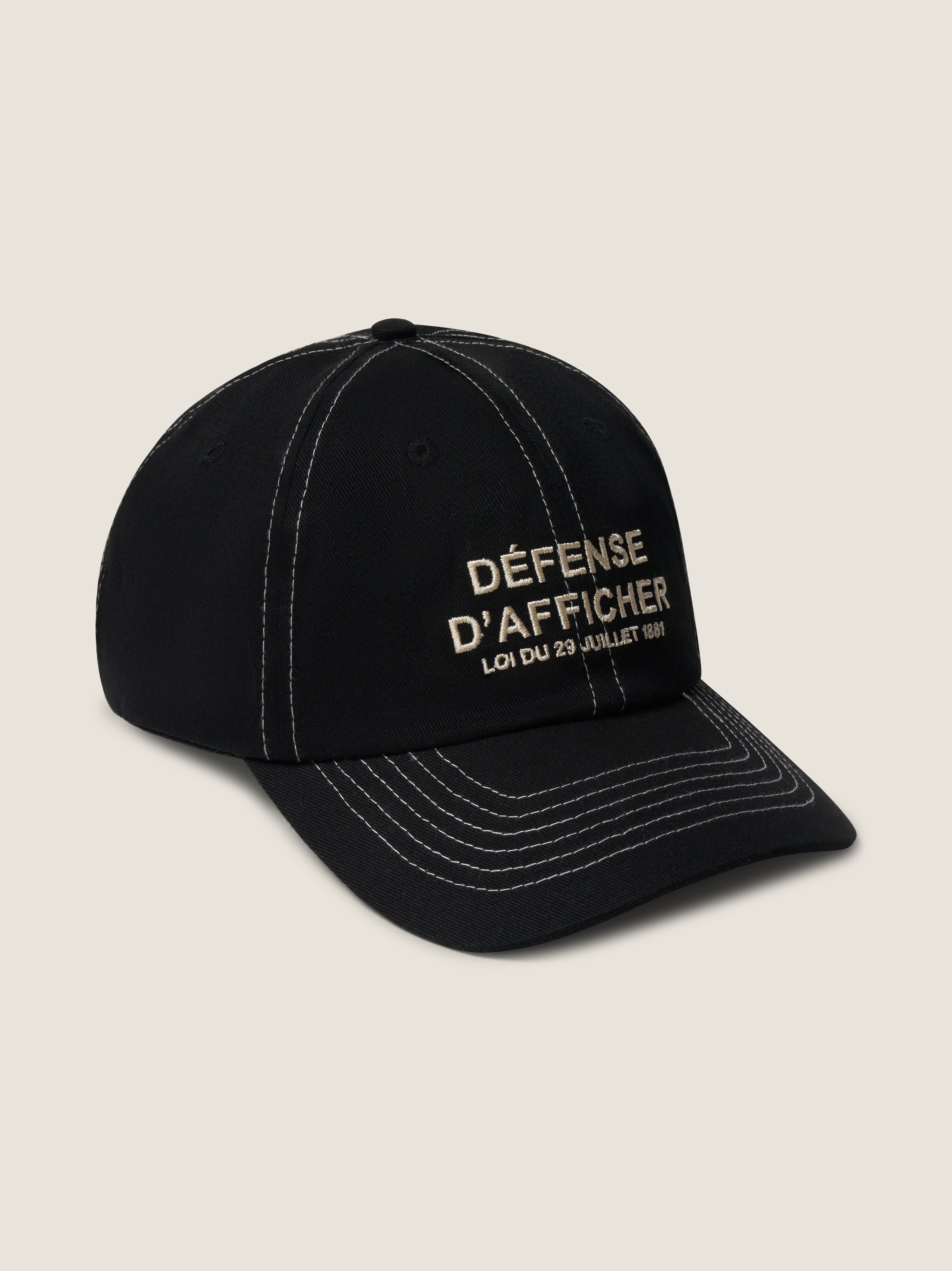 thesing-cap-black-creme-schwarz-stickerei image 1