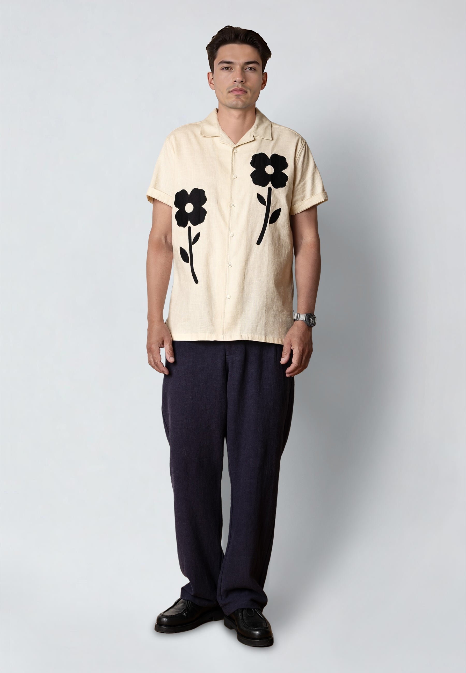 clean-cut-copenhagen-florence-hose-herren-navy-leinen-relaxed image 2