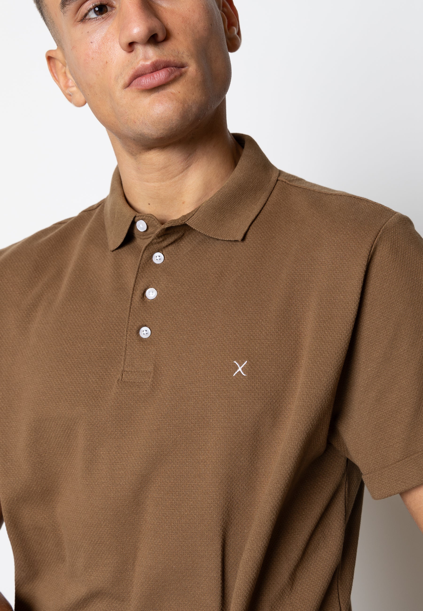 clean-cut-silkeborg-stretch-polo-dark-brown-baumwolle image 3