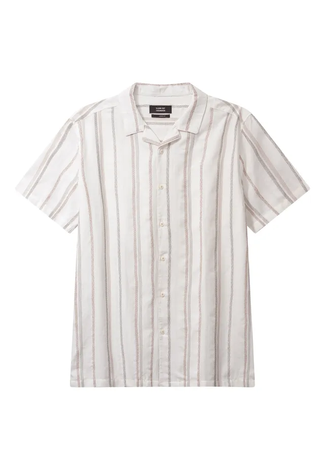 clean-cut-copenhagen-evald-s-s-shirt-herren-ecru image 1