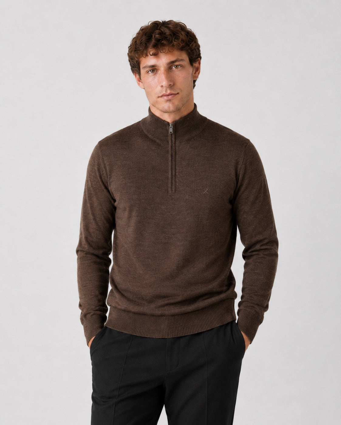 clean-cut-copenhagen-merino-half-zip-pullover-schwarz image 7
