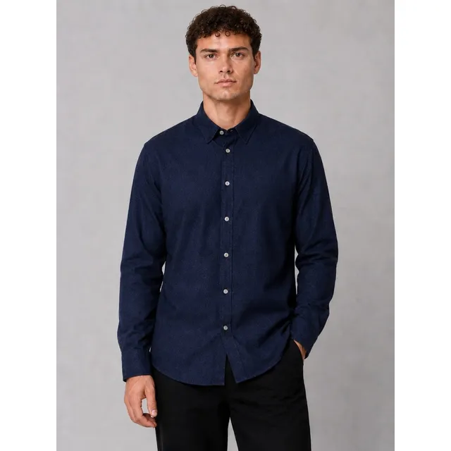 clean-cut-copenhagen-eske-flanellhemd-herren-navy-baumwolle image 1