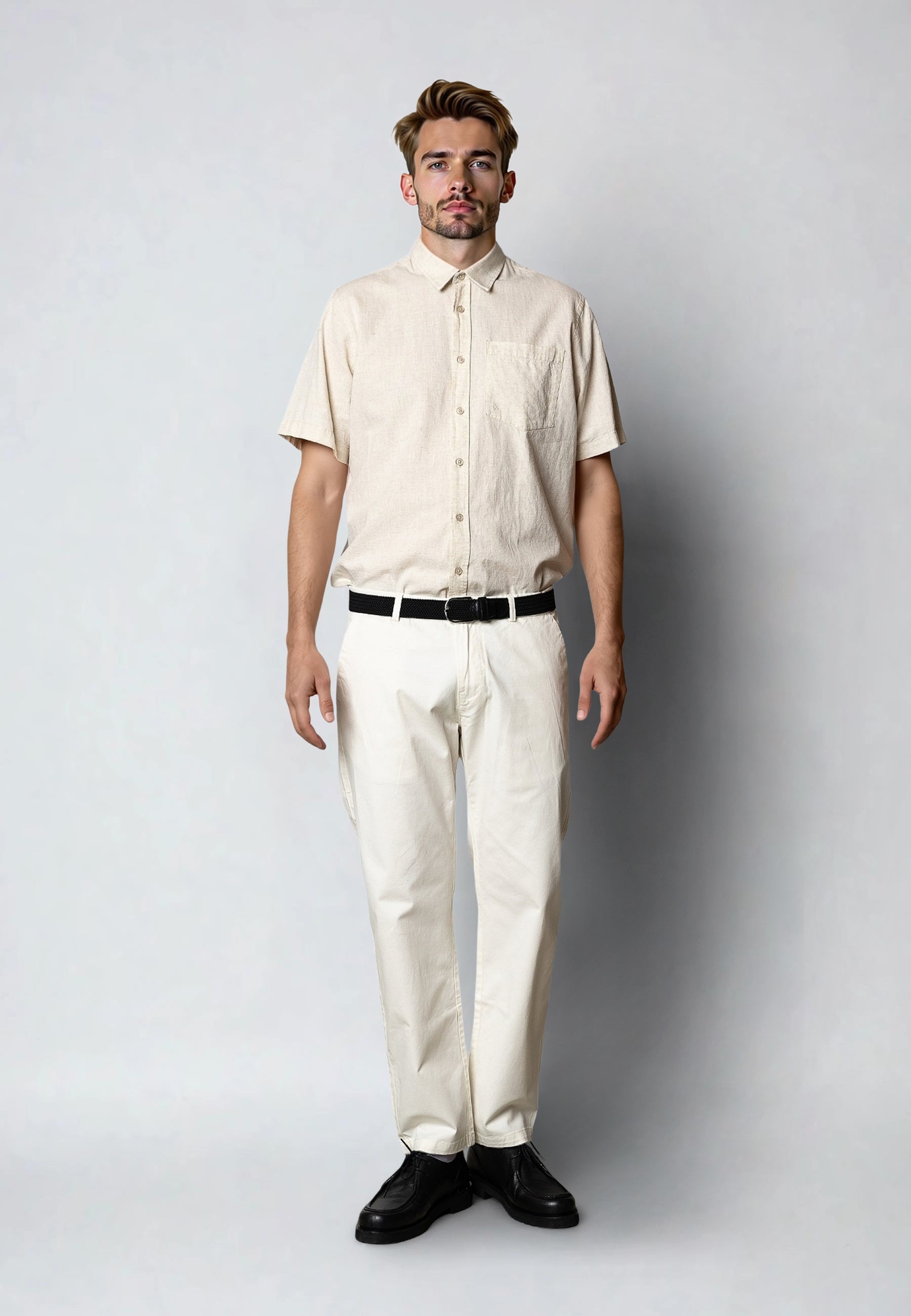 clean-cut-copenhagen-regular-twill-chino-ecru-stretch-gr-l image 3