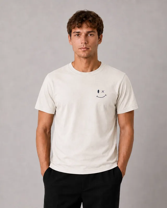 clean-cut-copenhagen-patrick-t-shirt-ecru-bio-baumwolle-herren image 1
