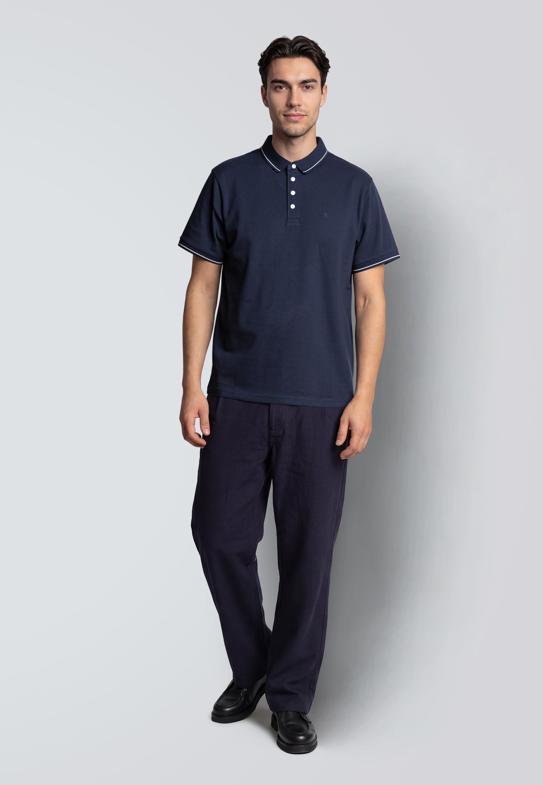 clean-cut-copenhagen-raphael-polo-navy-stretch image 2