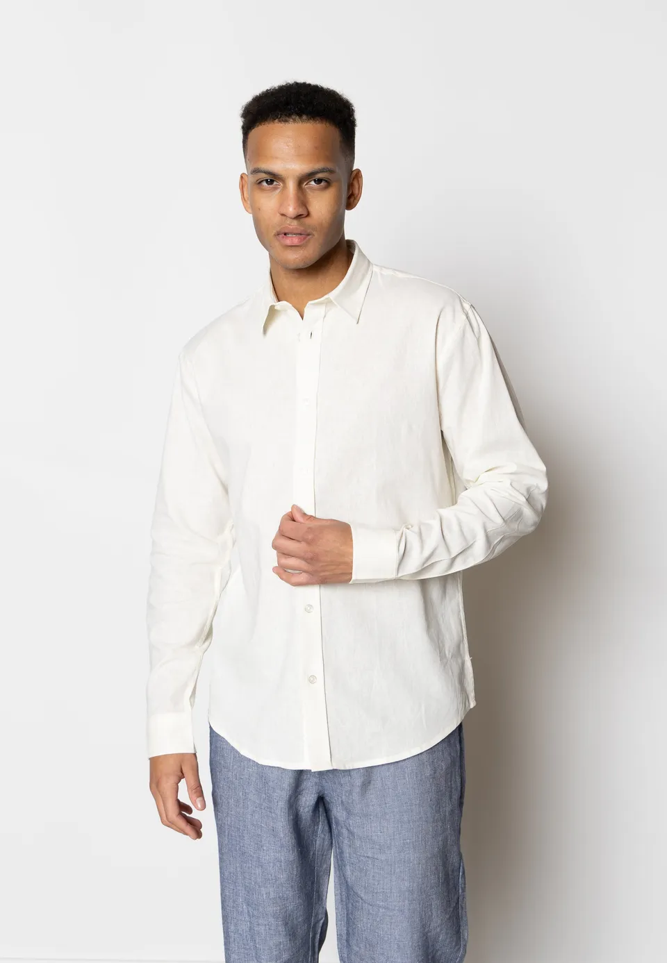 clean-cut-copenhagen-leinenhemd-ecru-l-baumwolle image 1