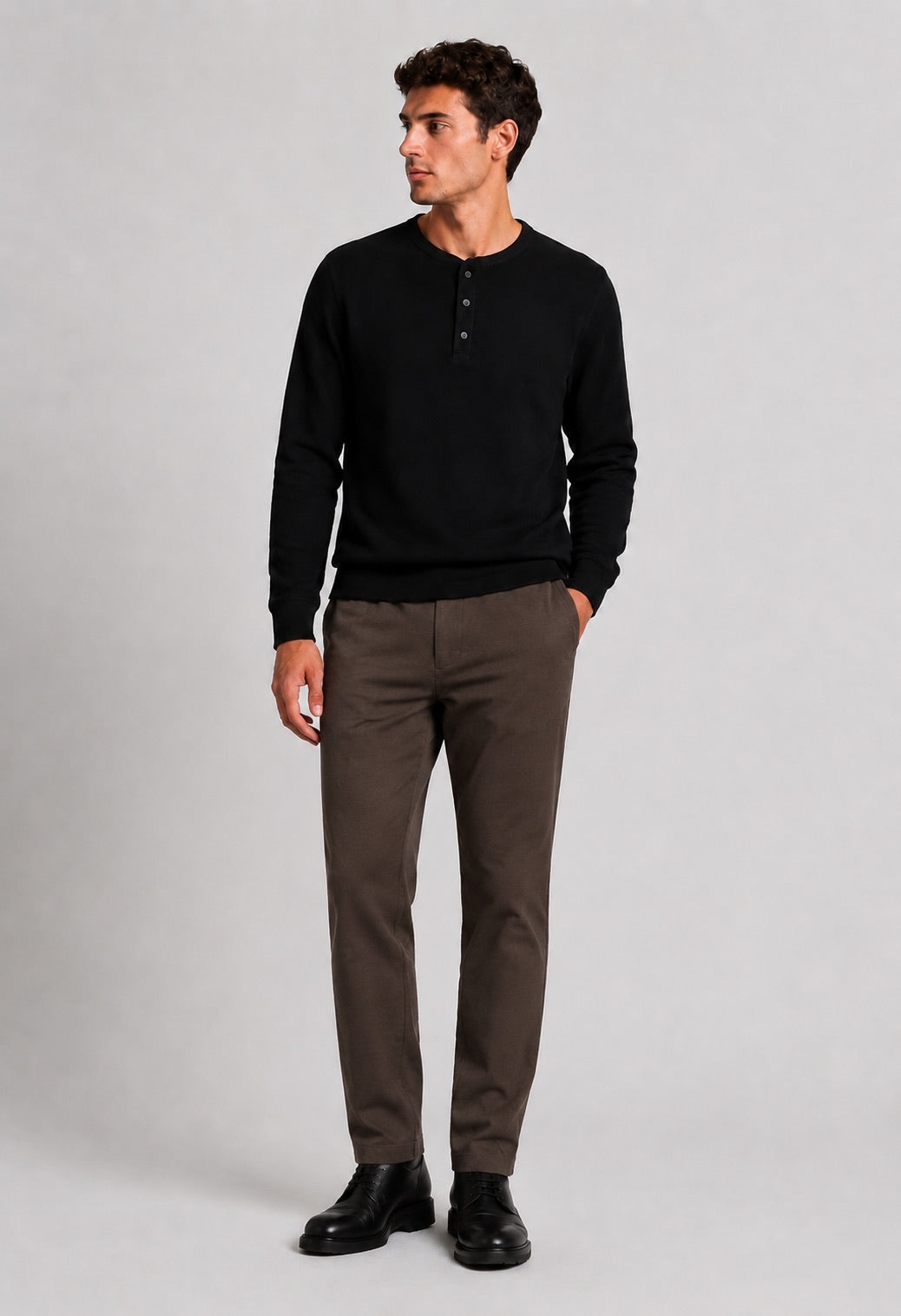 clean-cut-copenhagen-brendon-jersey-pants-hose-dark-khaki-stretch image 3