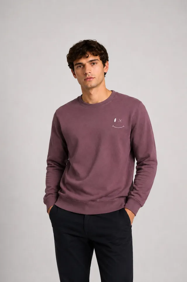 clean-cut-copenhagen-patrick-sweatshirt-huckleberry-smiley image 1