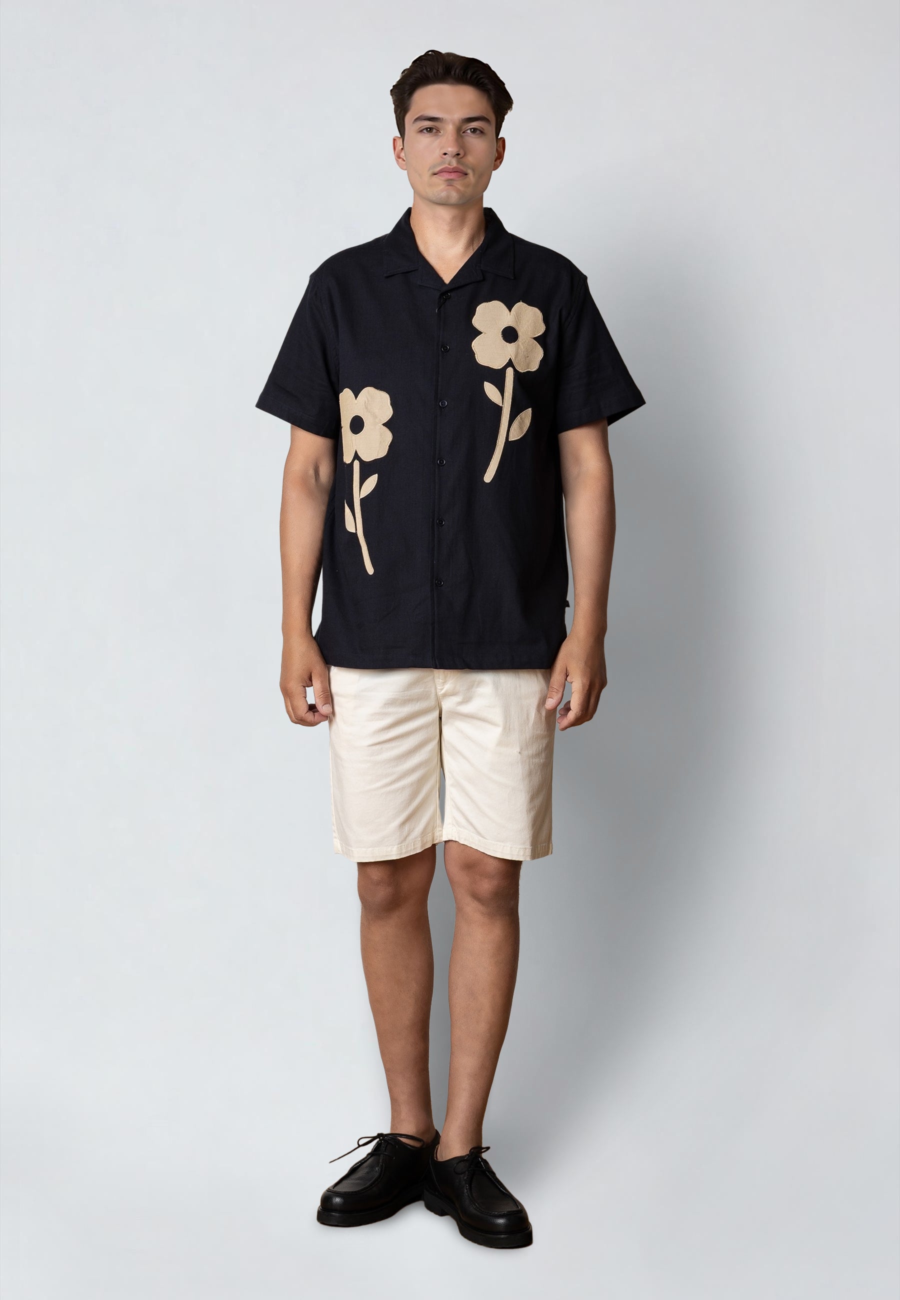 clean-cut-copenhagen-milano-twill-chino-shorts-ecru-stretch image 2