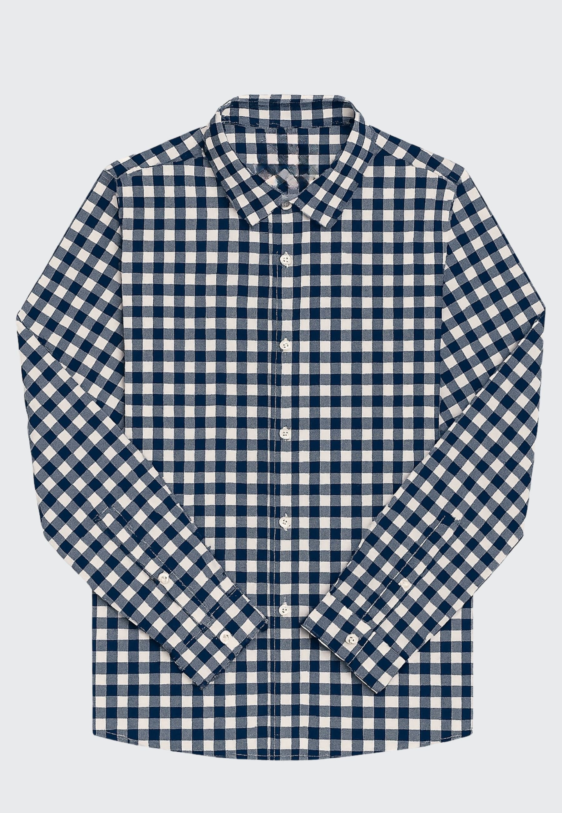 clean-cut-copenhagen-birkely-hemd-herren-navy-kariert-baumwolle image 1