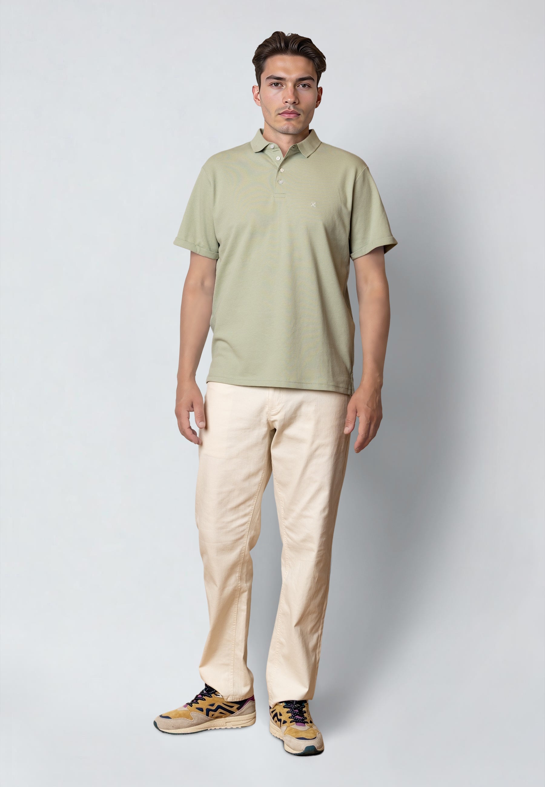 clean-cut-copenhagen-silkeborg-polo-herren-desert-sage image 2