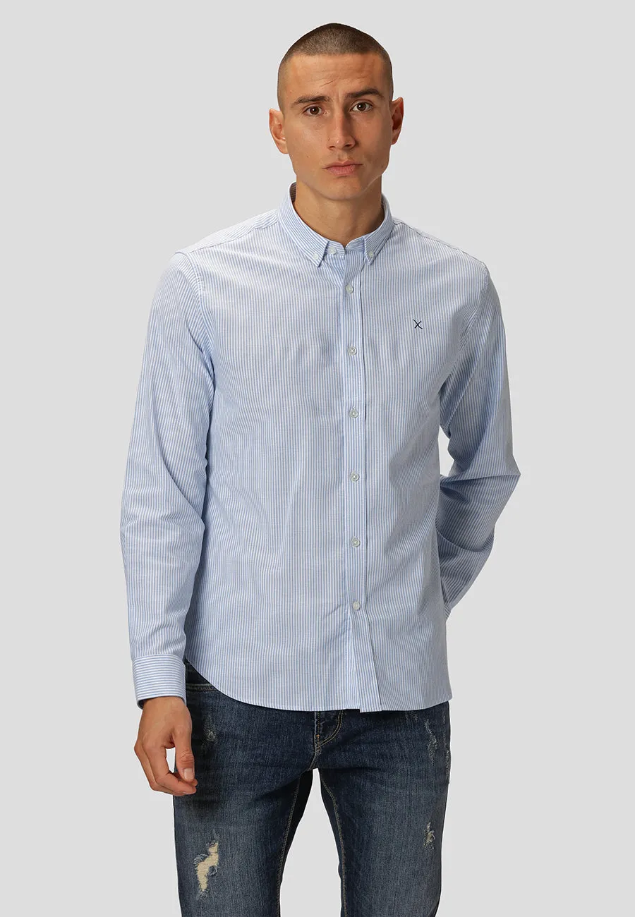 clean-cut-copenhagen-oxford-stretch-hemd-hellblau-gestreift image 1