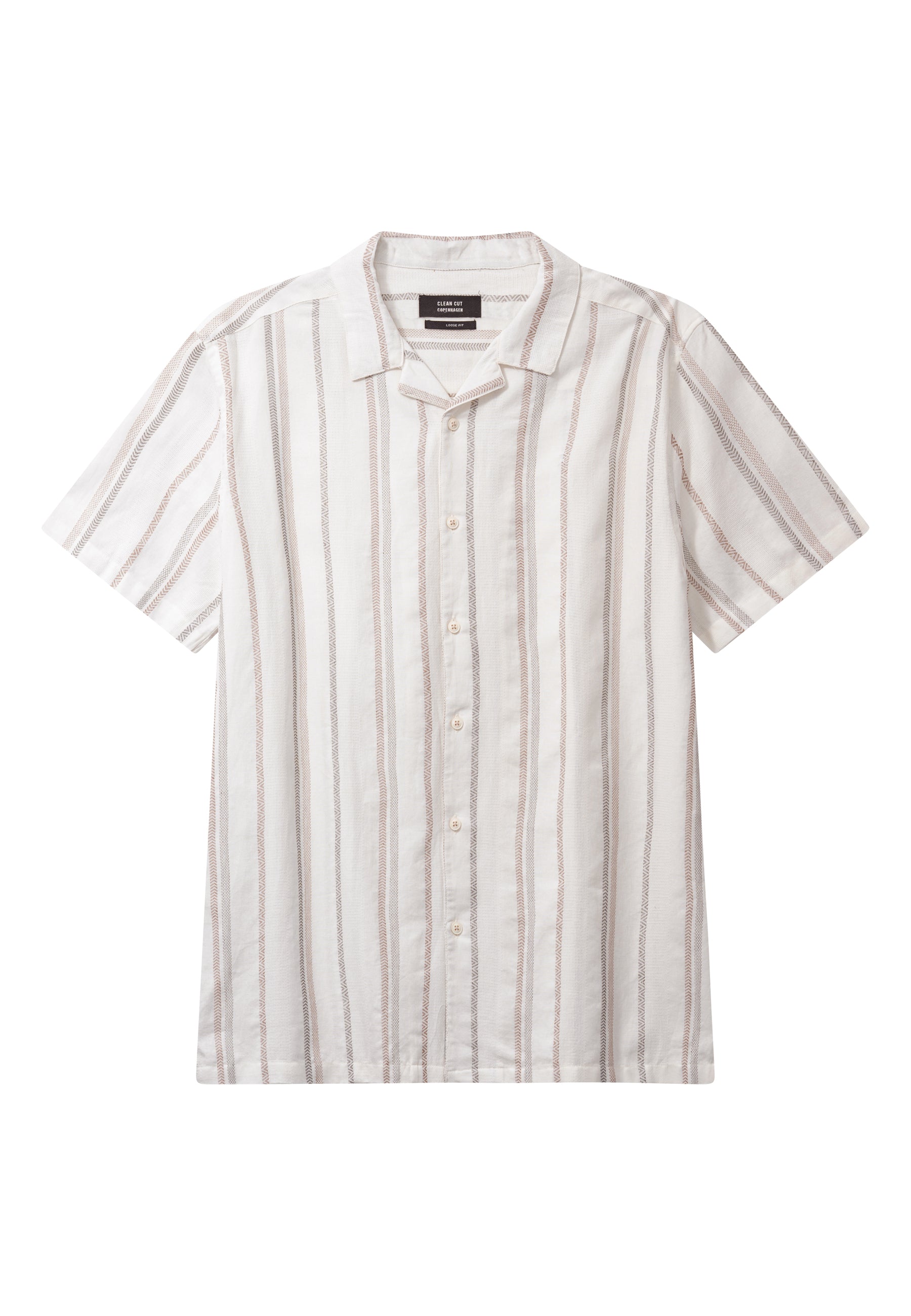 clean-cut-copenhagen-evald-s-s-shirt-herren-ecru image 1