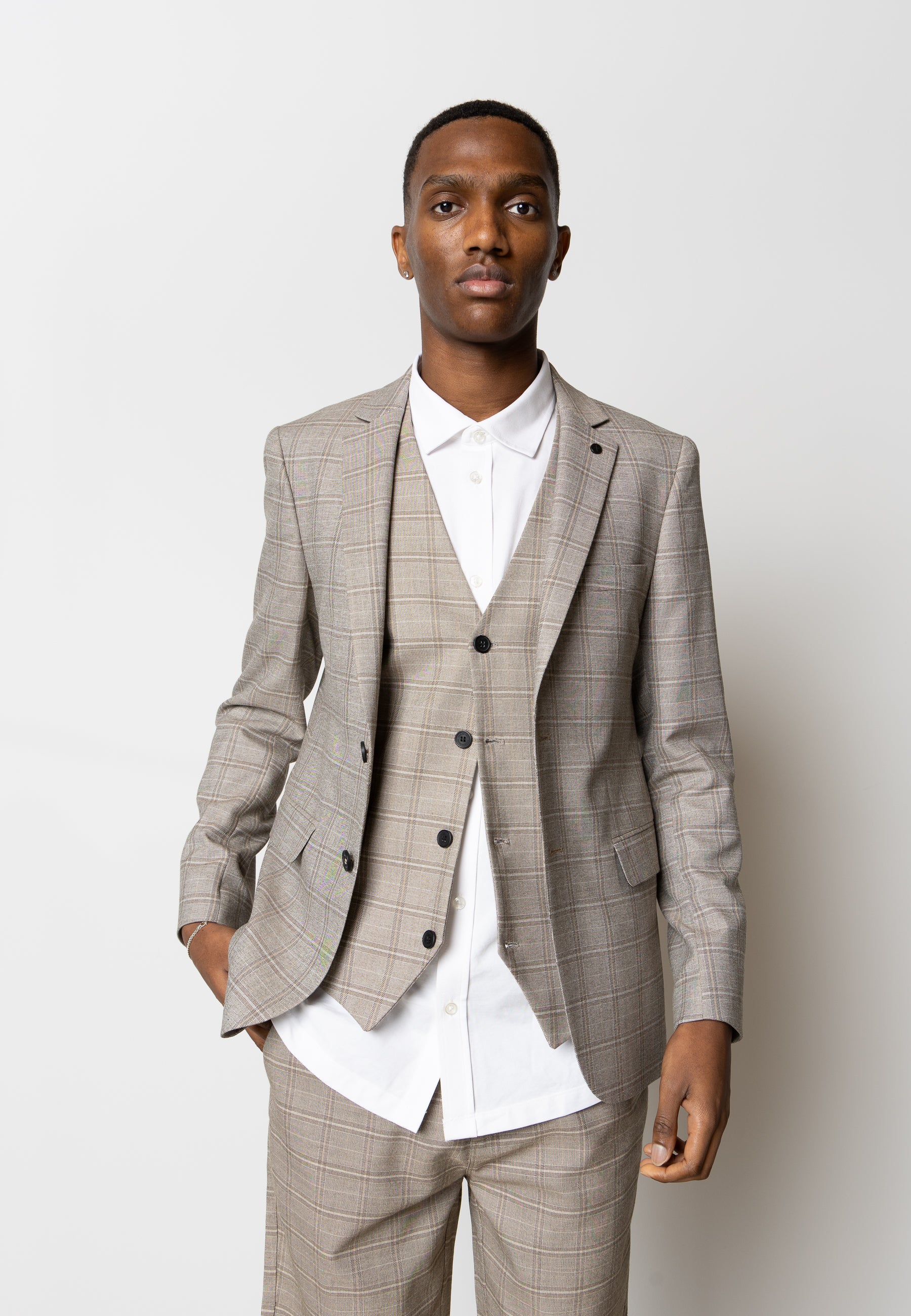 clean-cut-copenhagen-storm-blazer-kariert-braun-check image 1