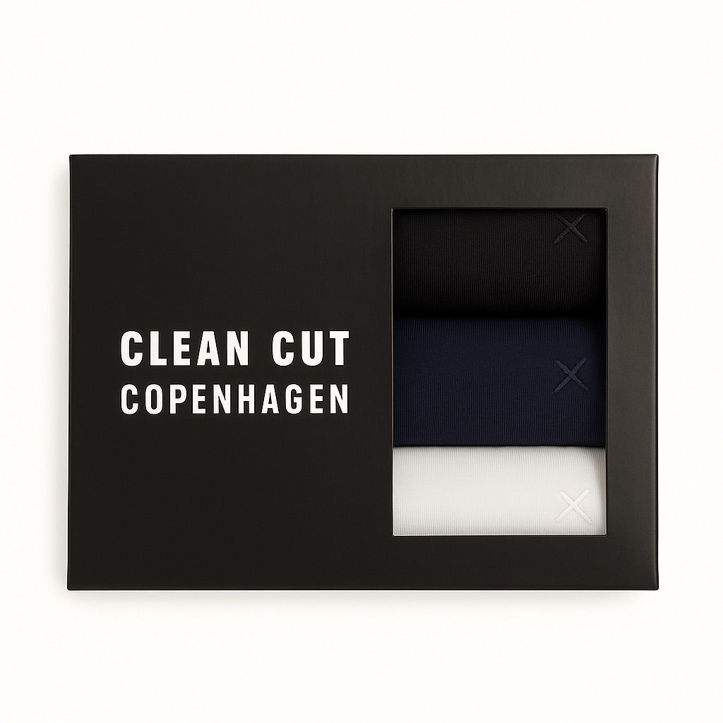 clean-cut-copenhagen-gorm-t-shirt-3er-pack-wei-navy-schwarz image 4