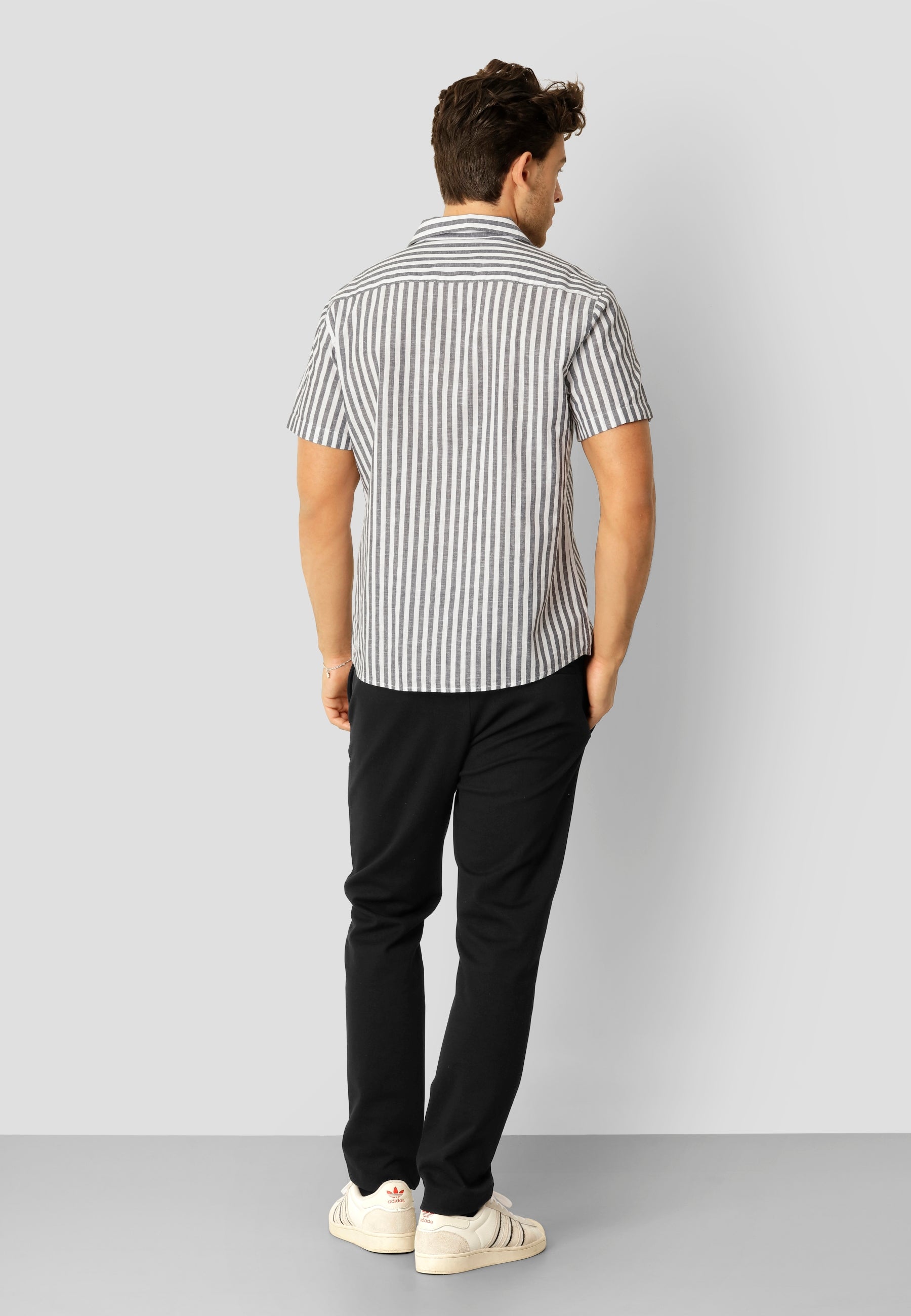 clean-cut-copenhagen-giles-hemd-navy-ecru-s-leinen image 4