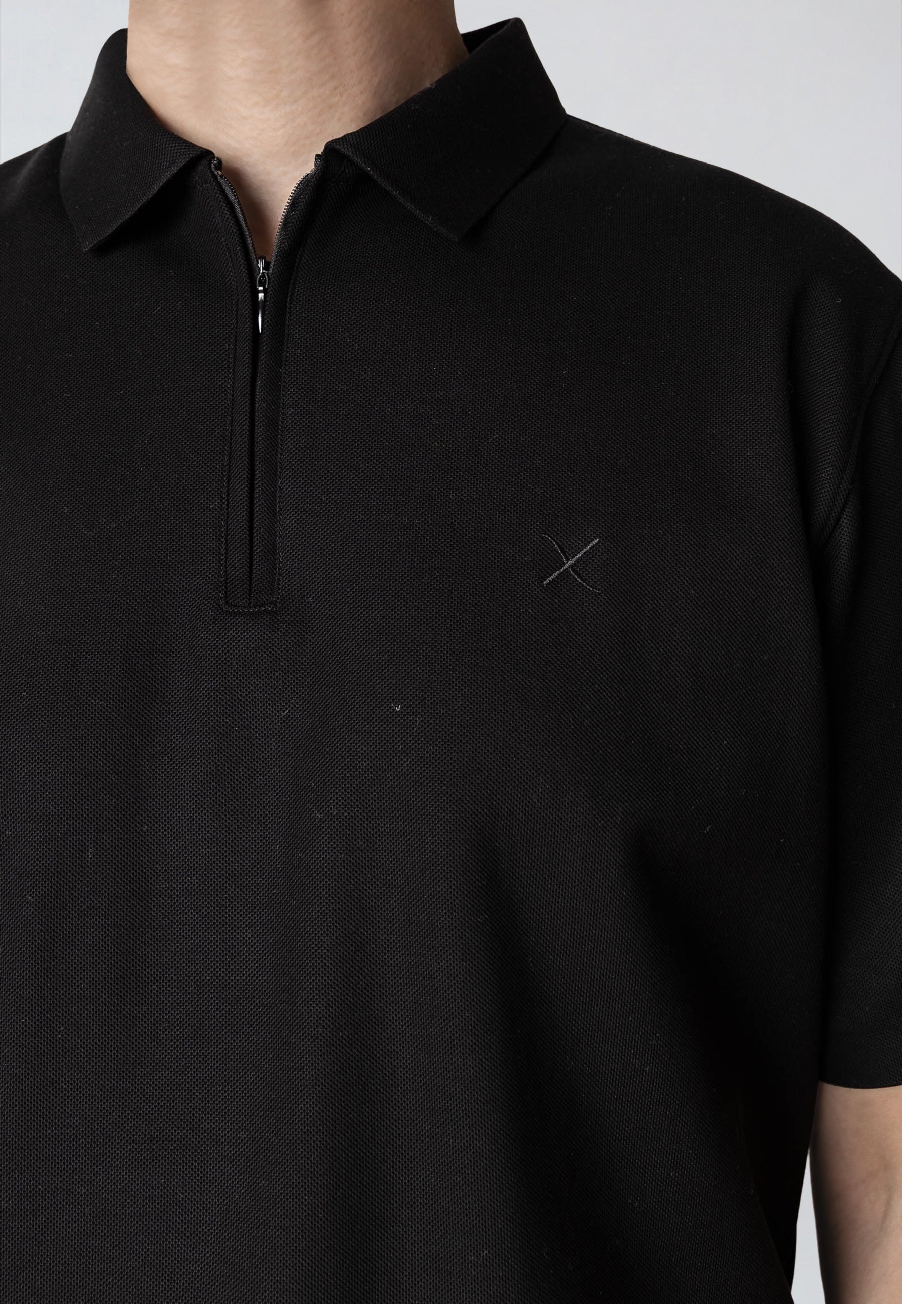 clean-cut-copenhagen-joss-zip-polo-schwarz-herren image 2