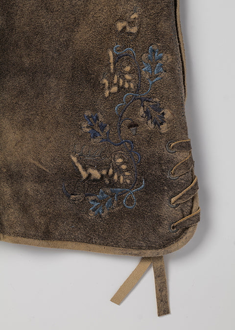 beckert-karwendel-wildbock-lederhose-kurz-tabacco-blau image 7
