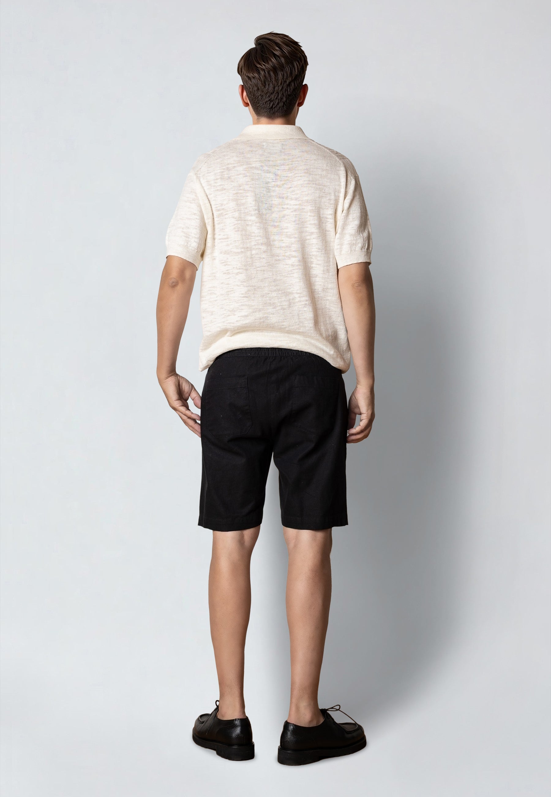 clean-cut-copenhagen-barcelona-leinen-shorts-schwarz image 7