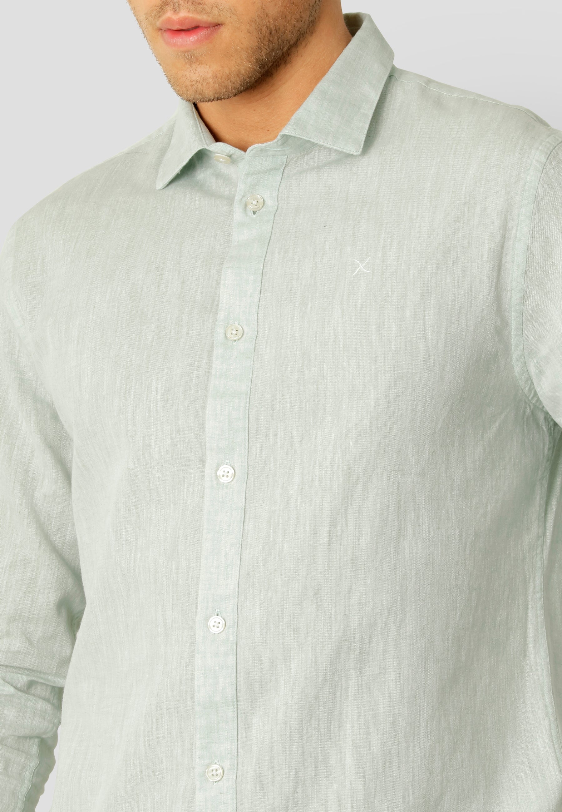 clean-cut-copenhagen-jamie-leinenhemd-minty-green-herren image 2