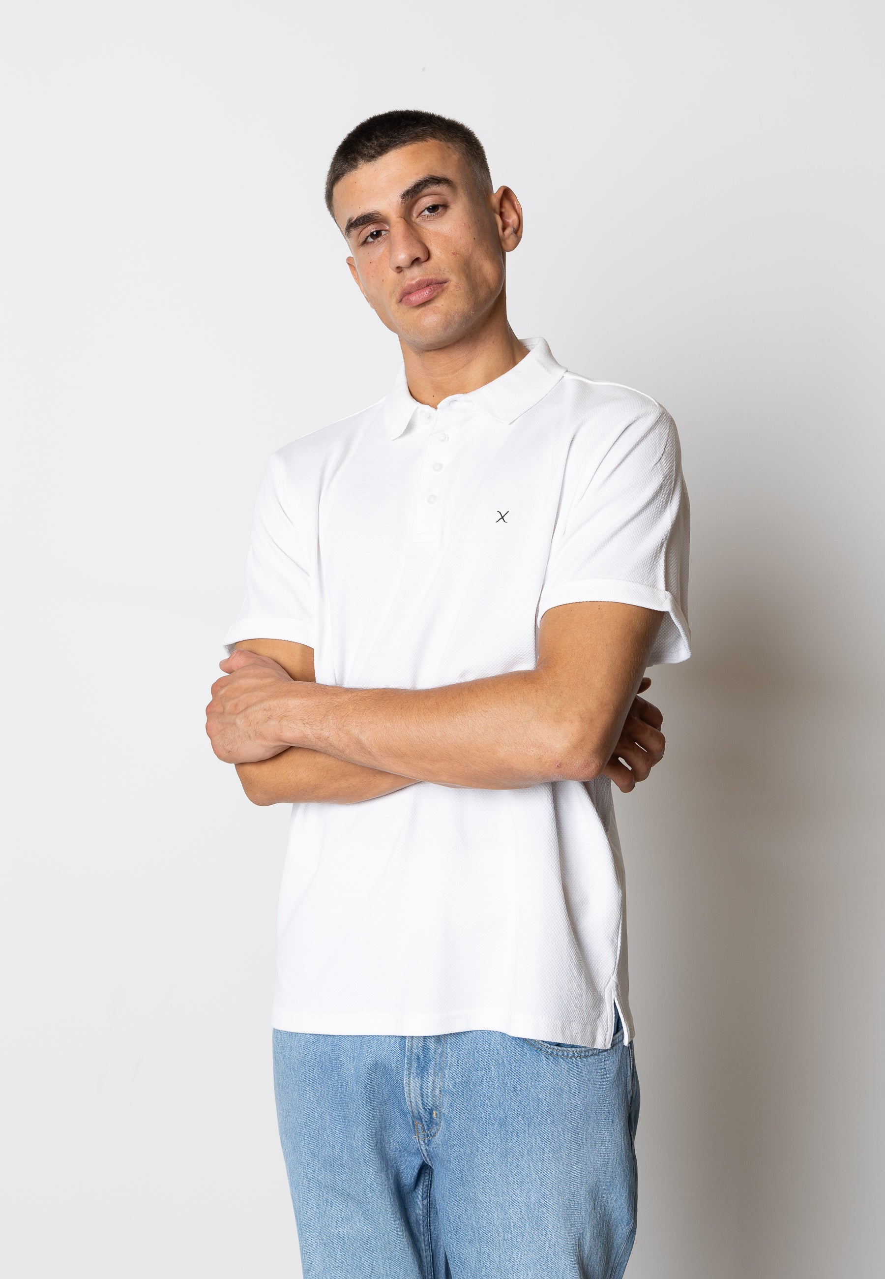 clean-cut-copenhagen-silkeborg-polo-wei-baumwolle-stretch image 1