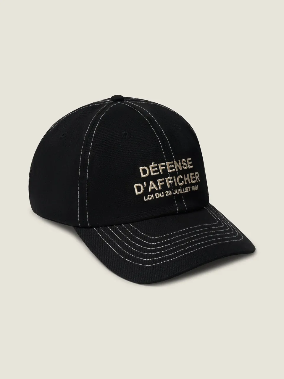 thesing-cap-black-creme-schwarz-stickerei image 1