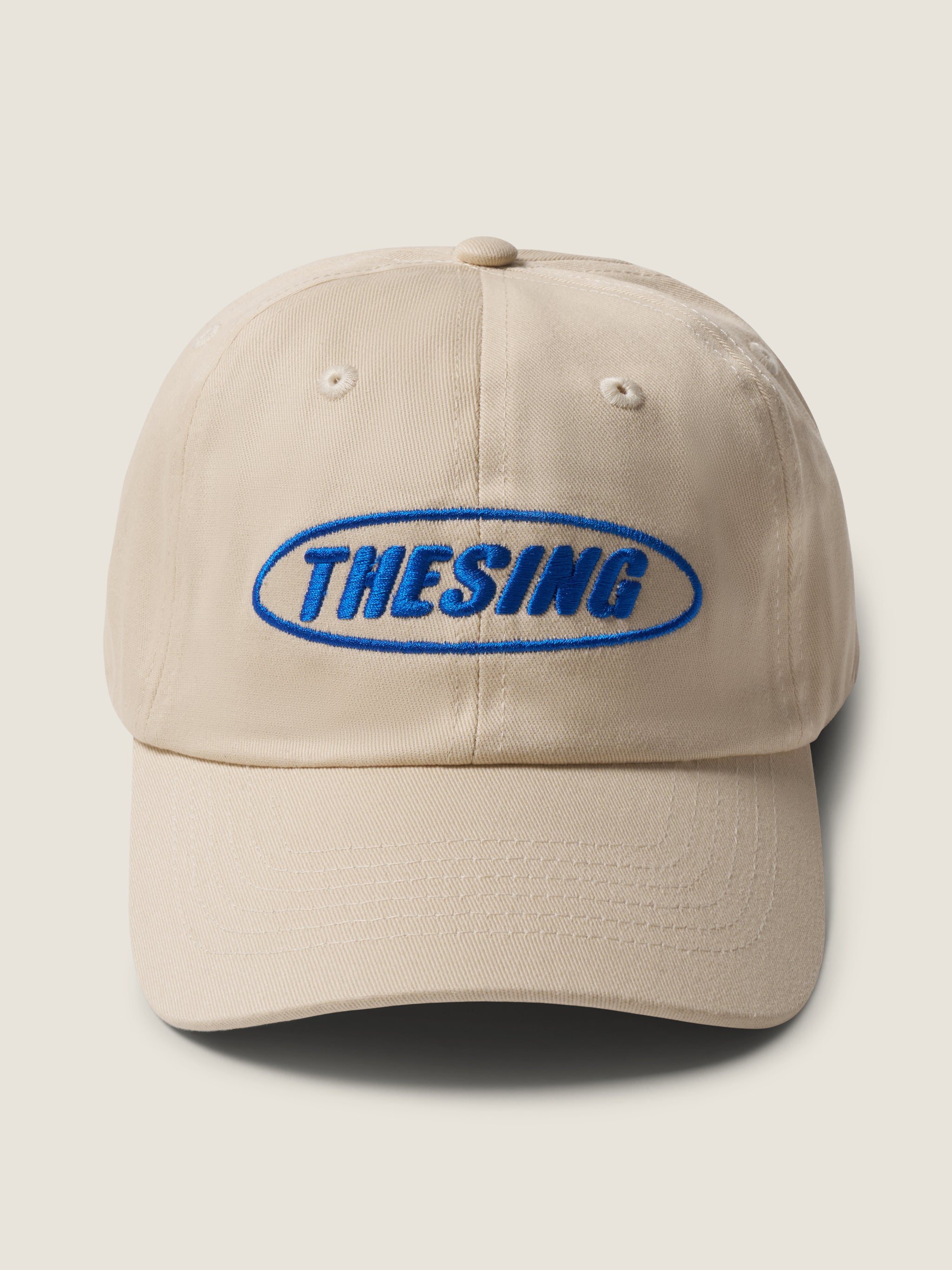thesing-cap-creme-blue-logo-beige image 2