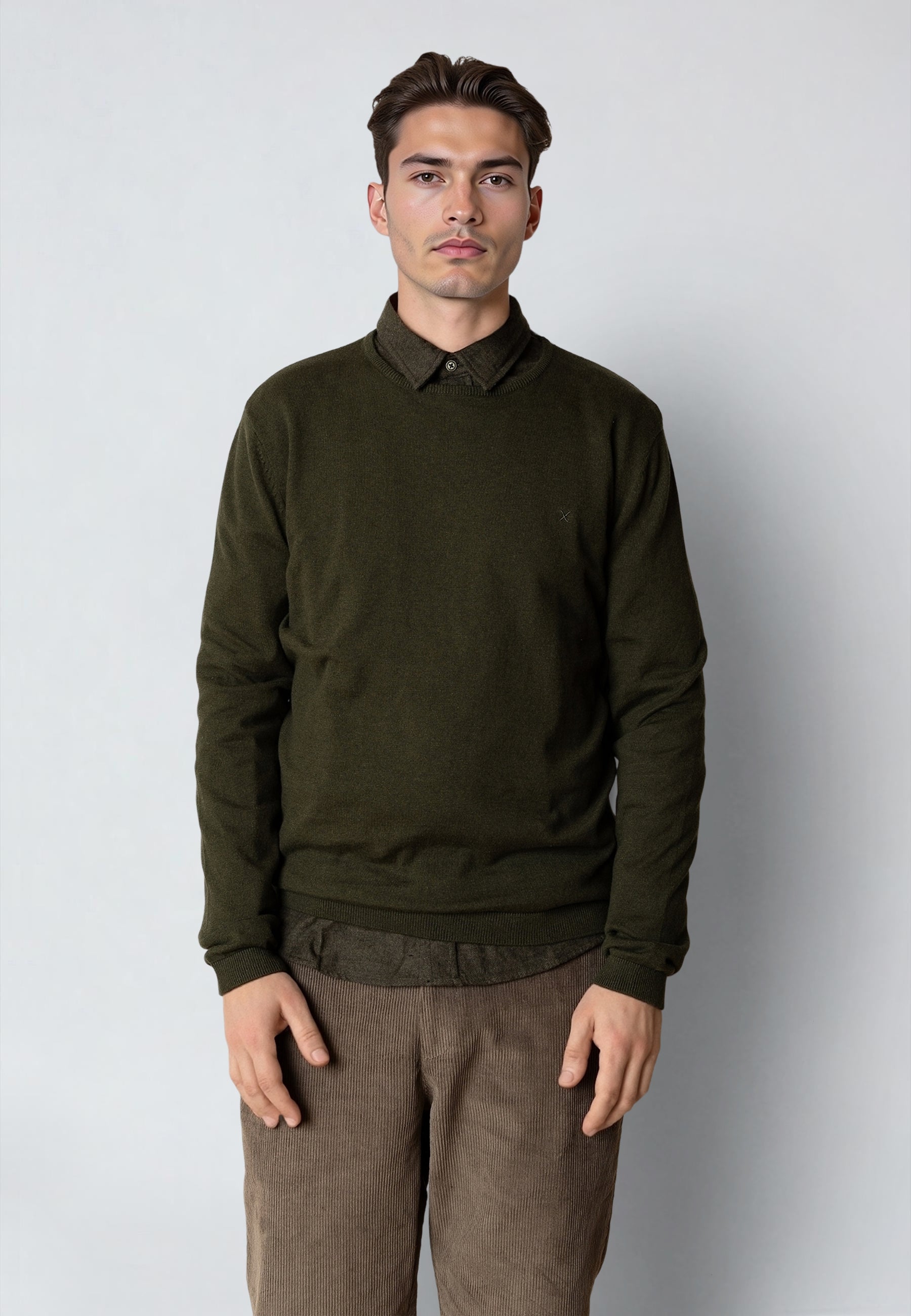 clean-cut-claude-strickpullover-rosin-melange-baumwolle image 1