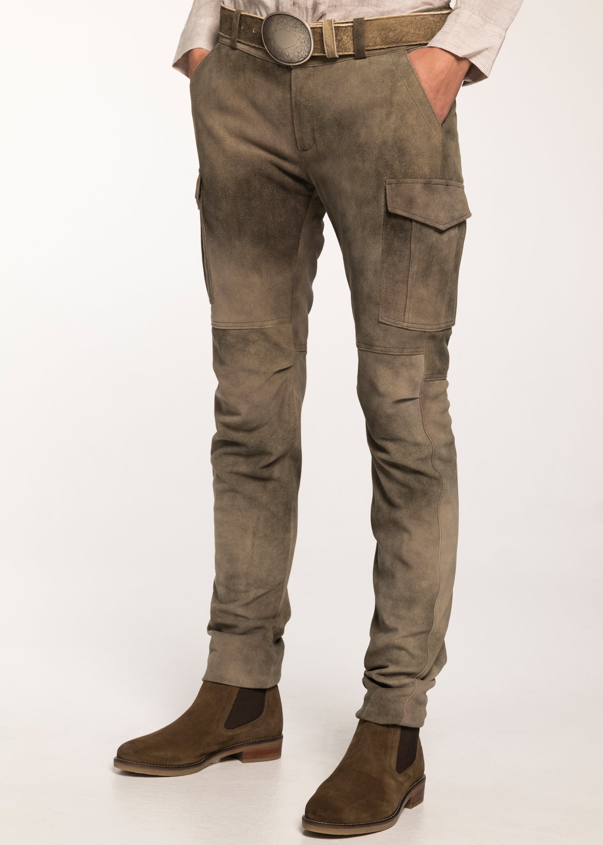 beckert-damen-lederhosen-cherokee-lederhose-smoke-schmal image 3