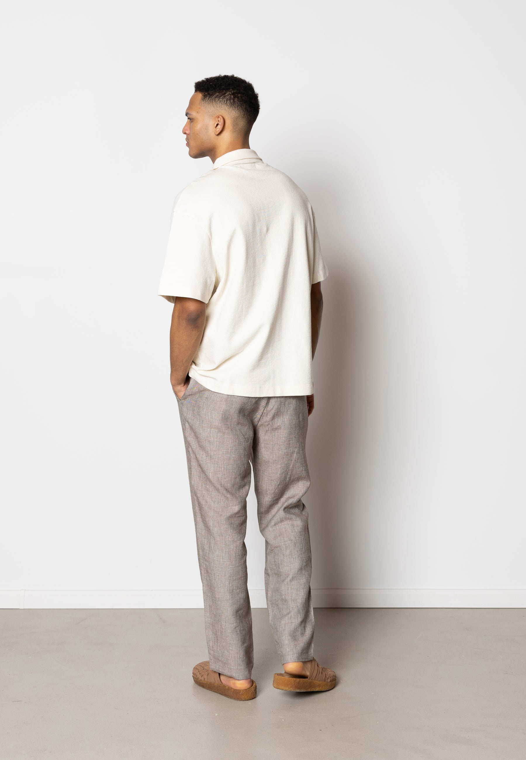 clean-cut-copenhagen-calton-kurzarm-hemd-ecru-baumwolle image 2