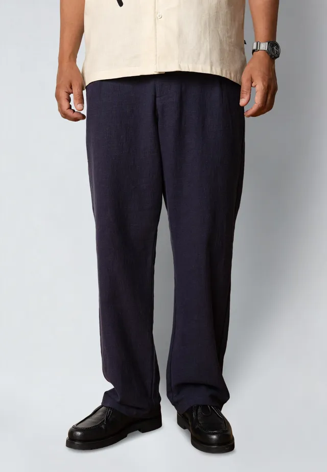 clean-cut-copenhagen-florence-hose-herren-navy-leinen-relaxed image 1