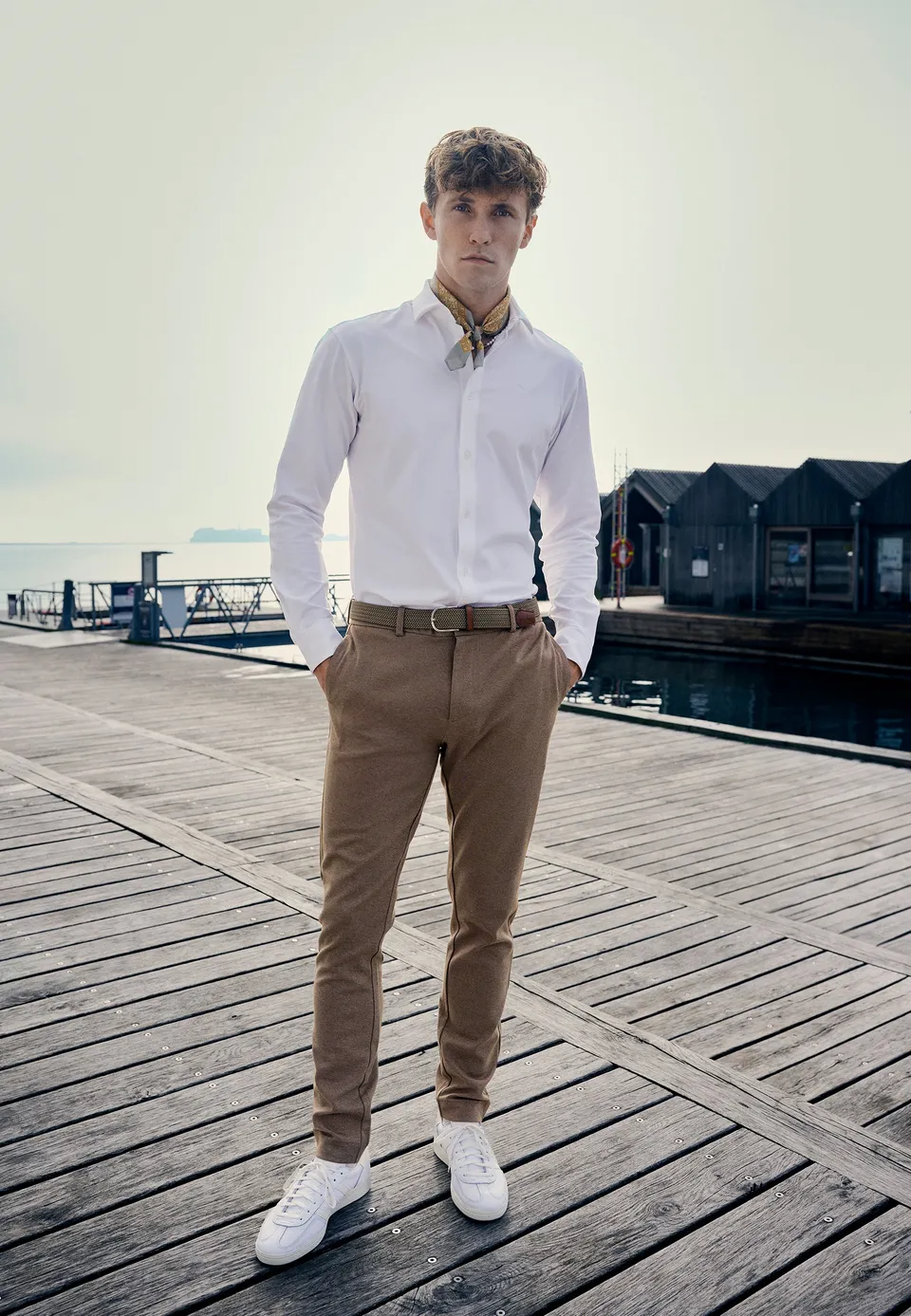 clean-cut-copenhagen-milano-jersey-hose-dark-camel-stretch image 1