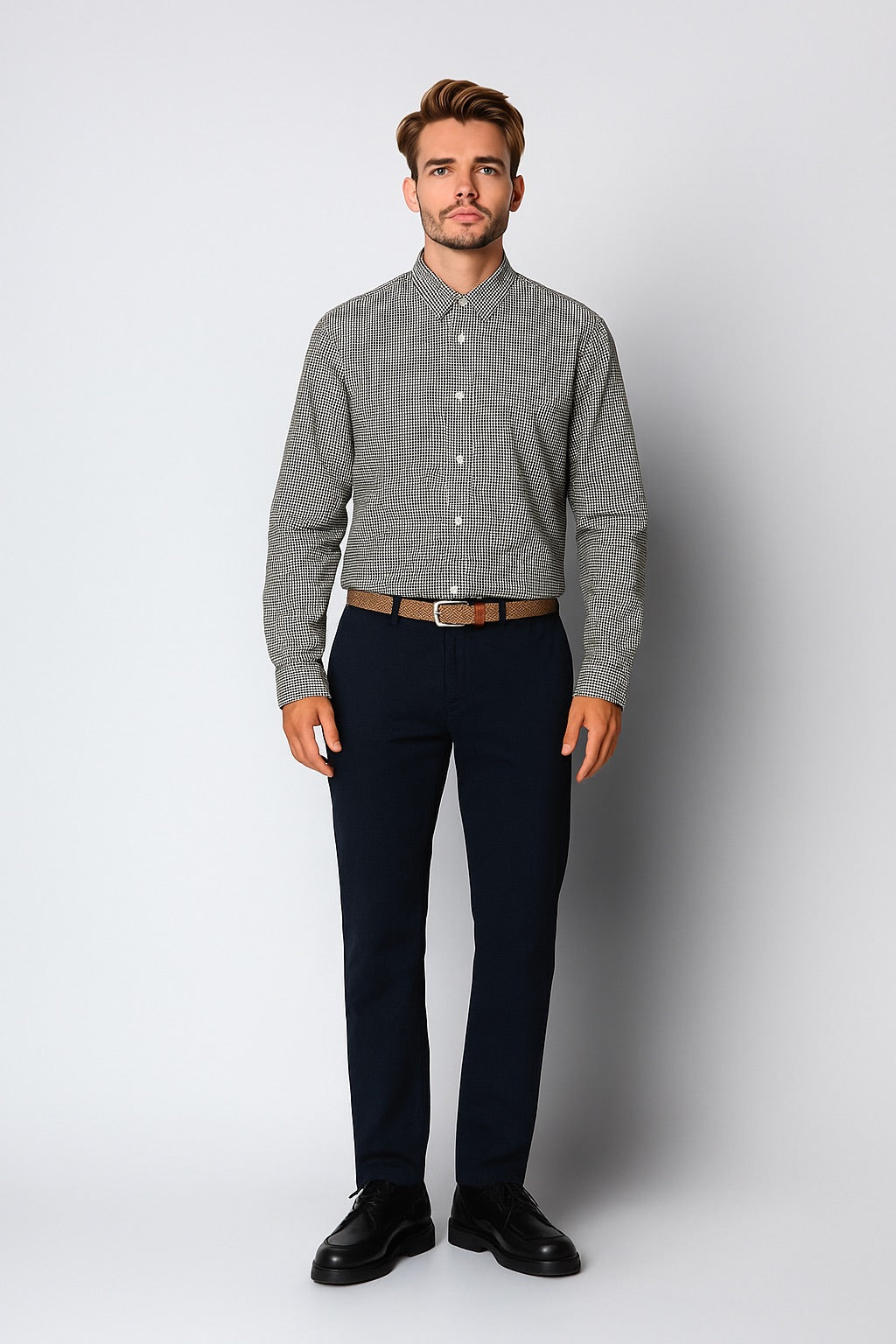 clean-cut-copenhagen-vesterhav-hemd-navy-kariert image 2