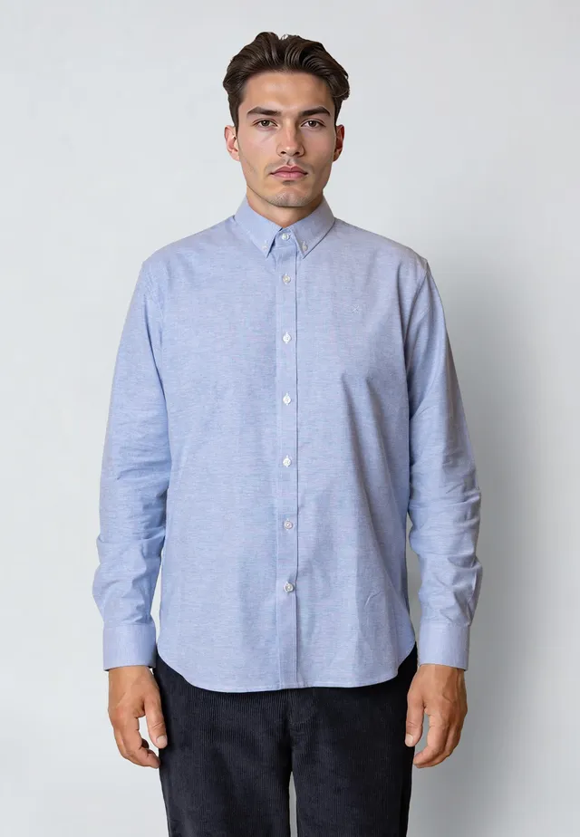 clean-cut-copenhagen-oxford-stretch-herrenhemd-hellblau-baumwolle image 1